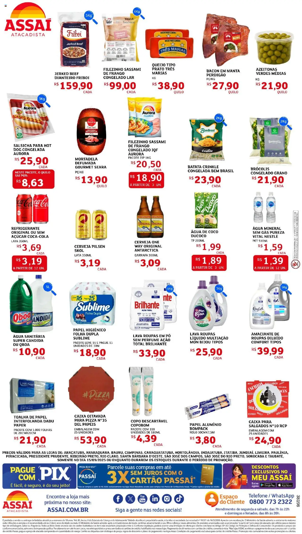 Assaí Atacadista Folheto - válido de 15.09.2025 | Página: 2 | Produtos: Perfume, Cerveja, Açúcar, Frango