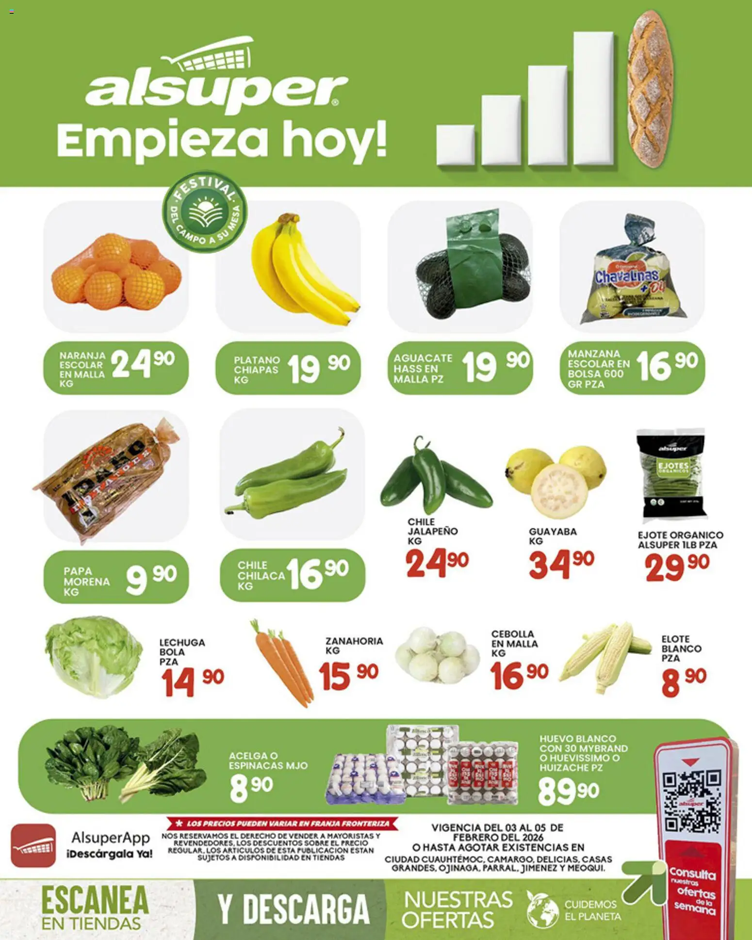Nuevas ofertas de Alsuper válidas en toda la República Mexicana desde el 03.02.2026. ¡Encuentra las mejores ofertas en Alsuper folleto Chihuahua Estado! | Página: 1