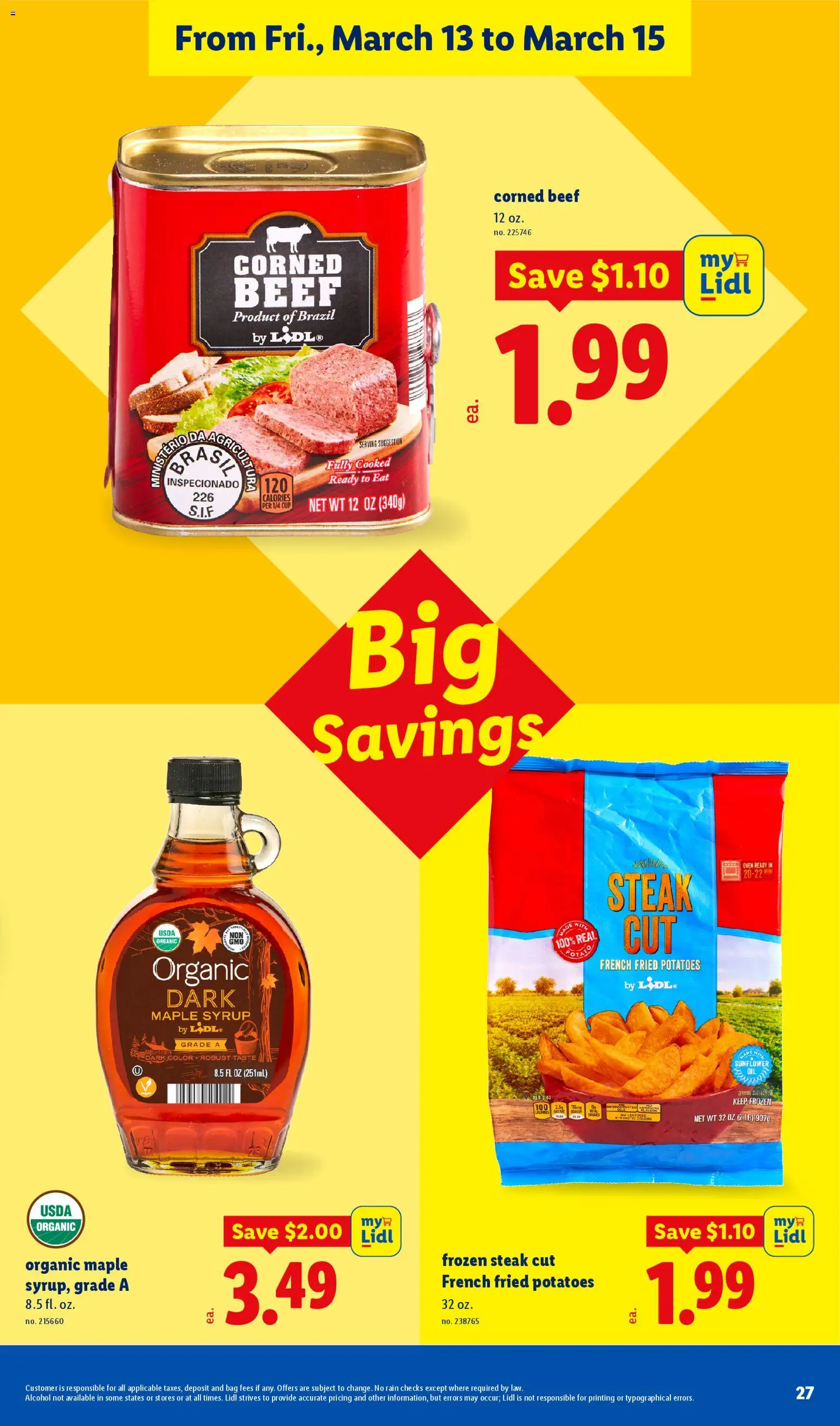 Lidl Weekly Ad - valid from 11.03.2026 | Page: 27 | Products: Beef, Potatoes, Bag, Oven