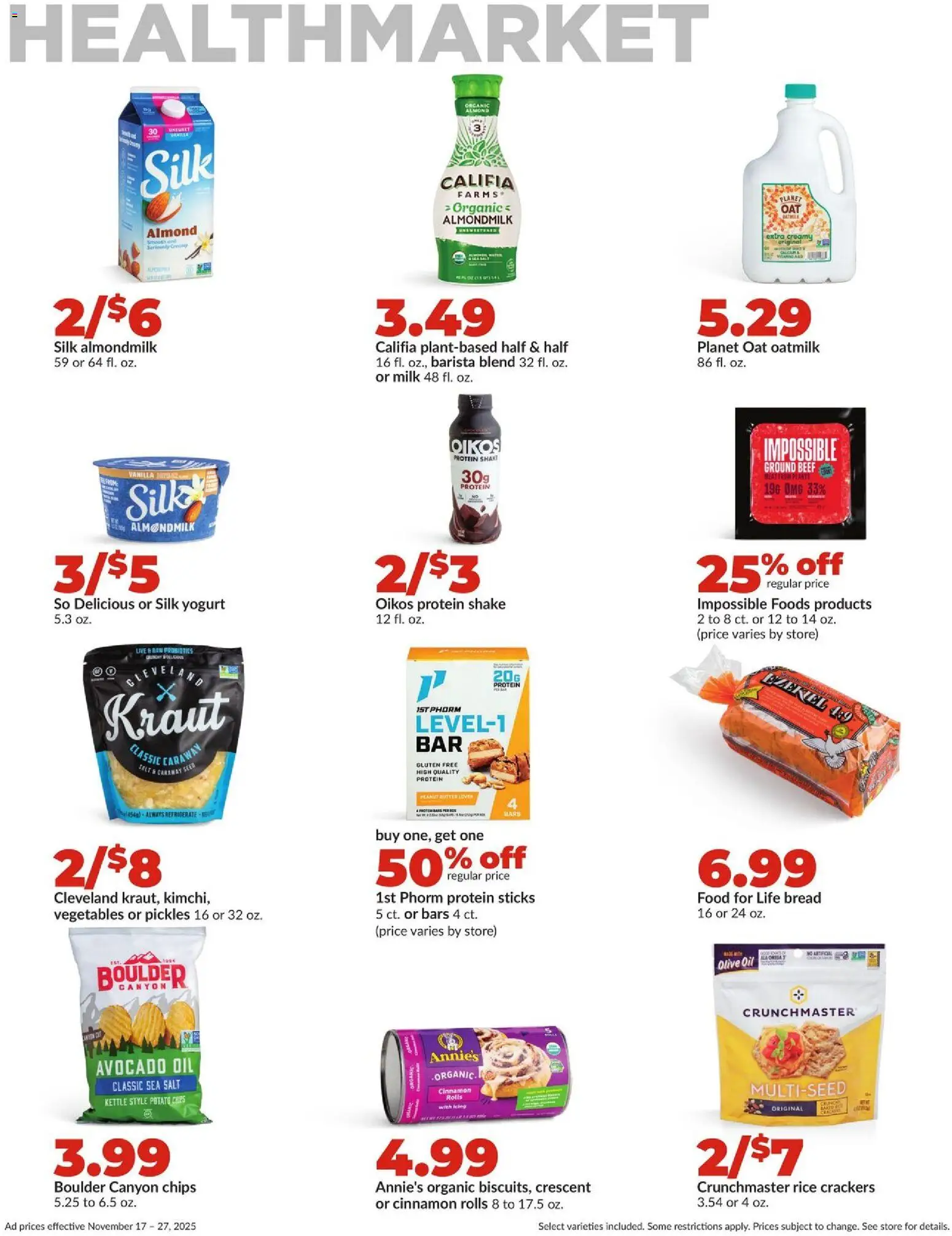HyVee Weekly Ad - valid from 17.11.2025 | Page: 38 | Products: Butter, Yogurt, Bread, Kettle