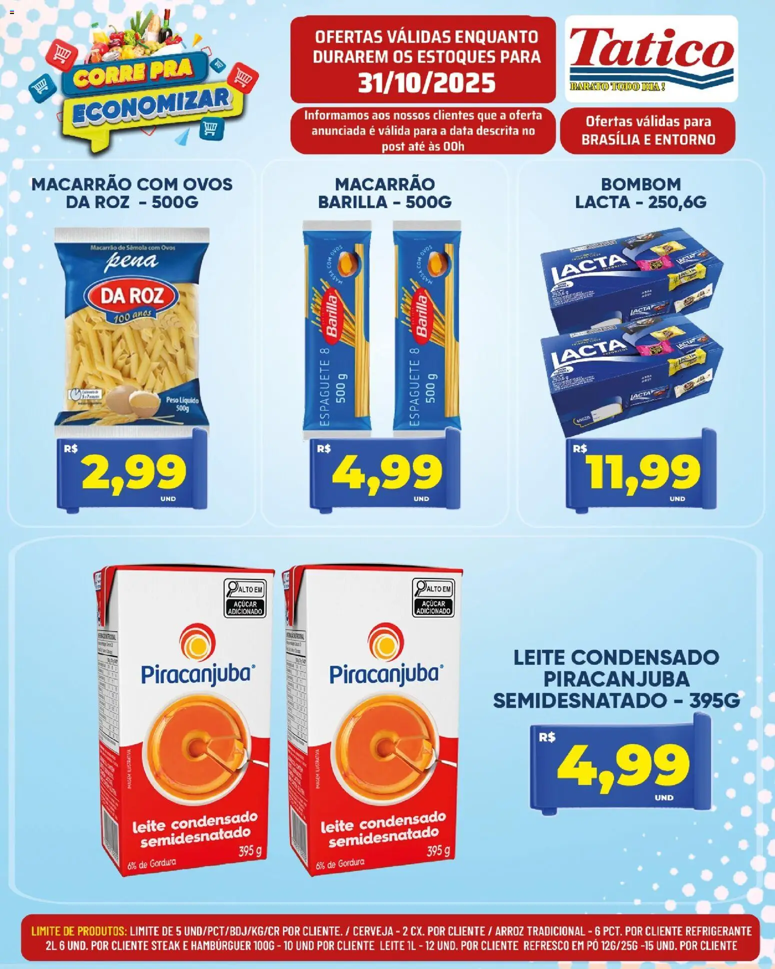 Tatico Folheto - válido de 31.10.2025 | Página: 6 | Produtos: Cerveja, Massa, Hambúrguer, Refrigerante
