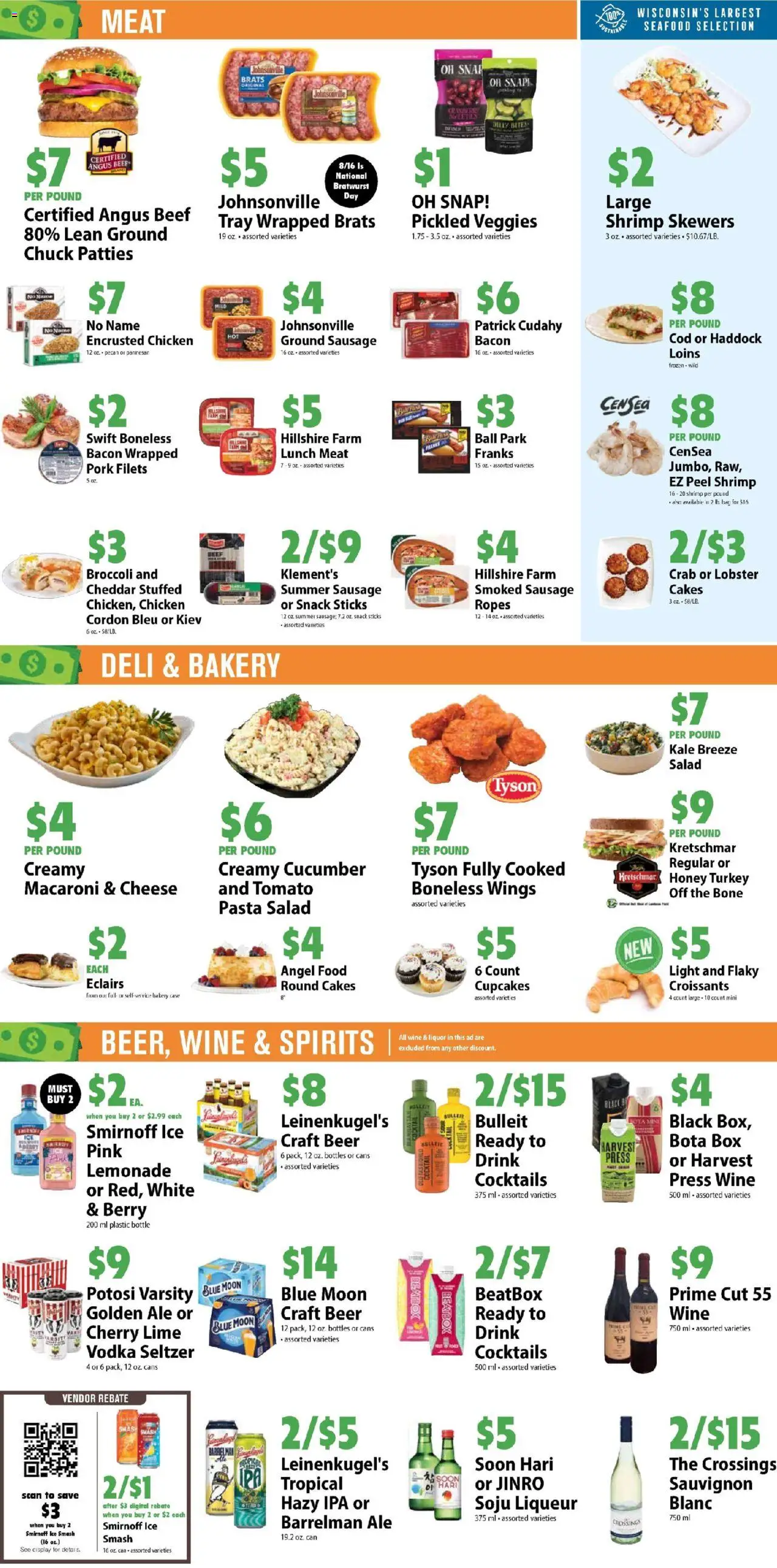 Festival Foods Weekly Ad - valid from 13.08.2025 | Page: 3 | Products: Bakery, Kale, Beer, Vodka