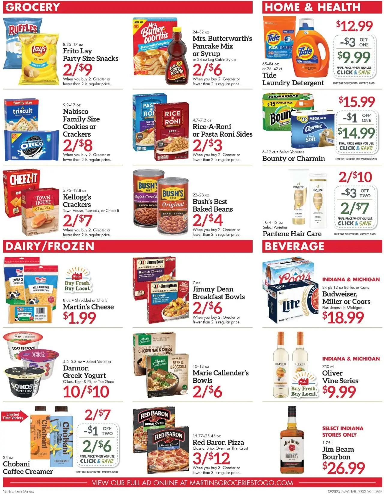 Martin’s Weekly Ad - valid from 28.09.2025 | Page: 3 | Products: Ham, Beef, Pasta, Sausage