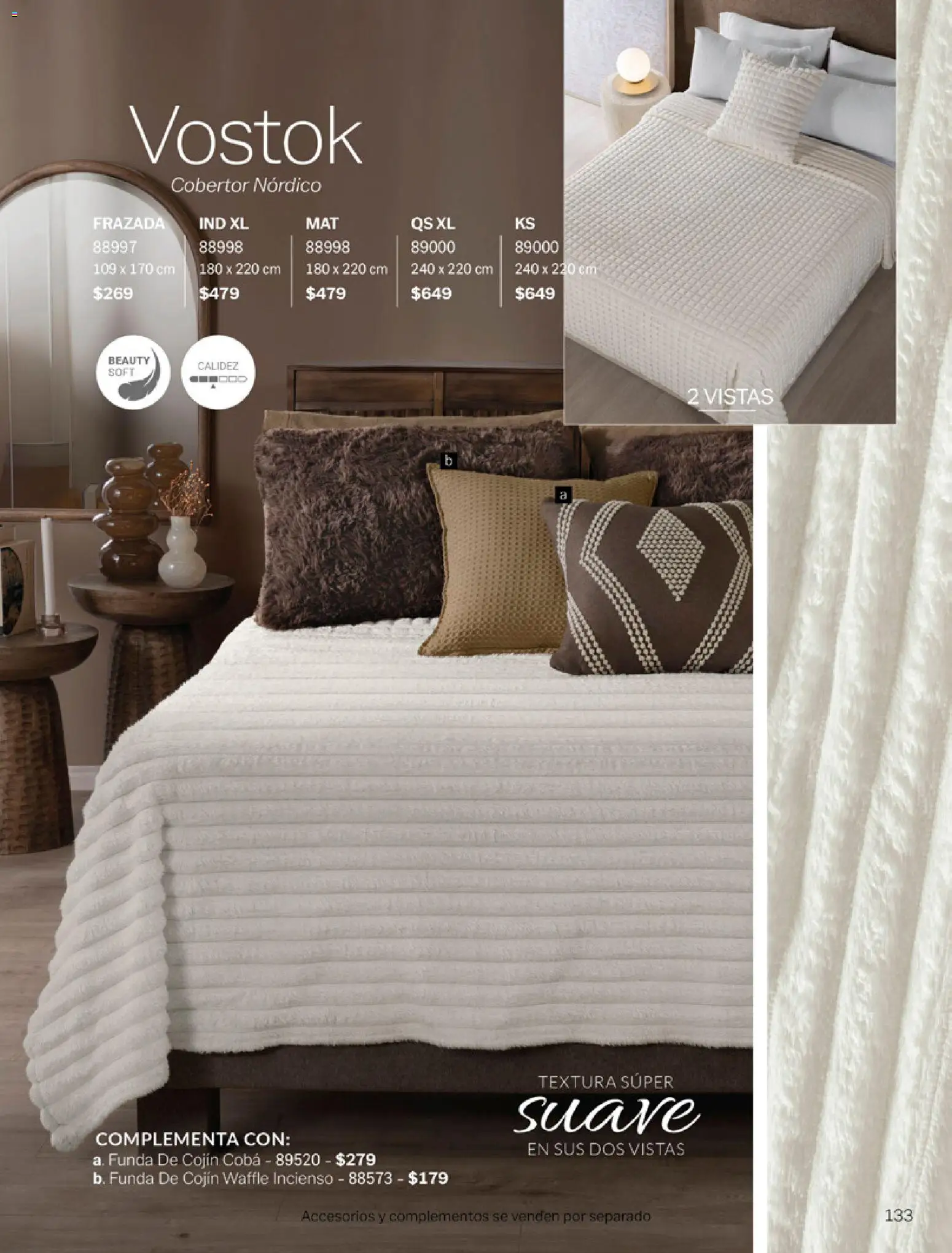 Nuevas ofertas de Vianney válidas en toda la República Mexicana desde el 06.03.2026. ¡Encuentra las mejores ofertas en Vianney catálogo Tu hogar, nuestra pasión! | Página: 135 | Productos: Cobertor, Funda