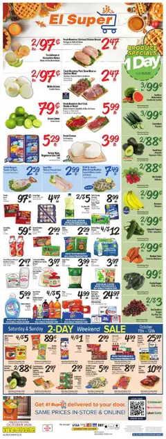 Preview of El Super weekly ads valid from 08.10.2025