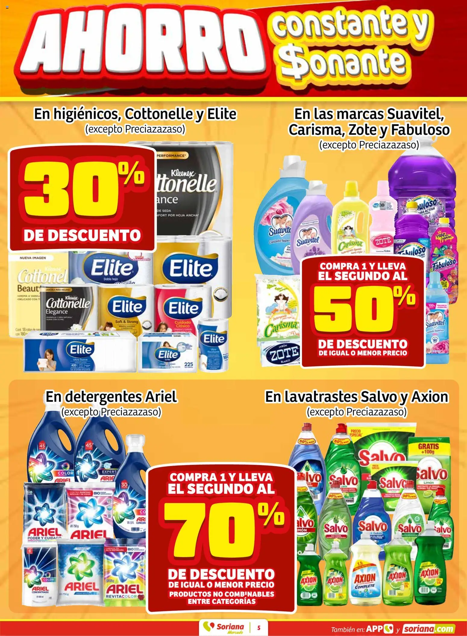 Nuevas ofertas de Soriana válidas en toda la República Mexicana desde el 26.02.2026. ¡Encuentra las mejores ofertas en Soriana - Fin de Semana Mercado: Nuevo León! | Página: 5 | Productos: Limón, Jabón