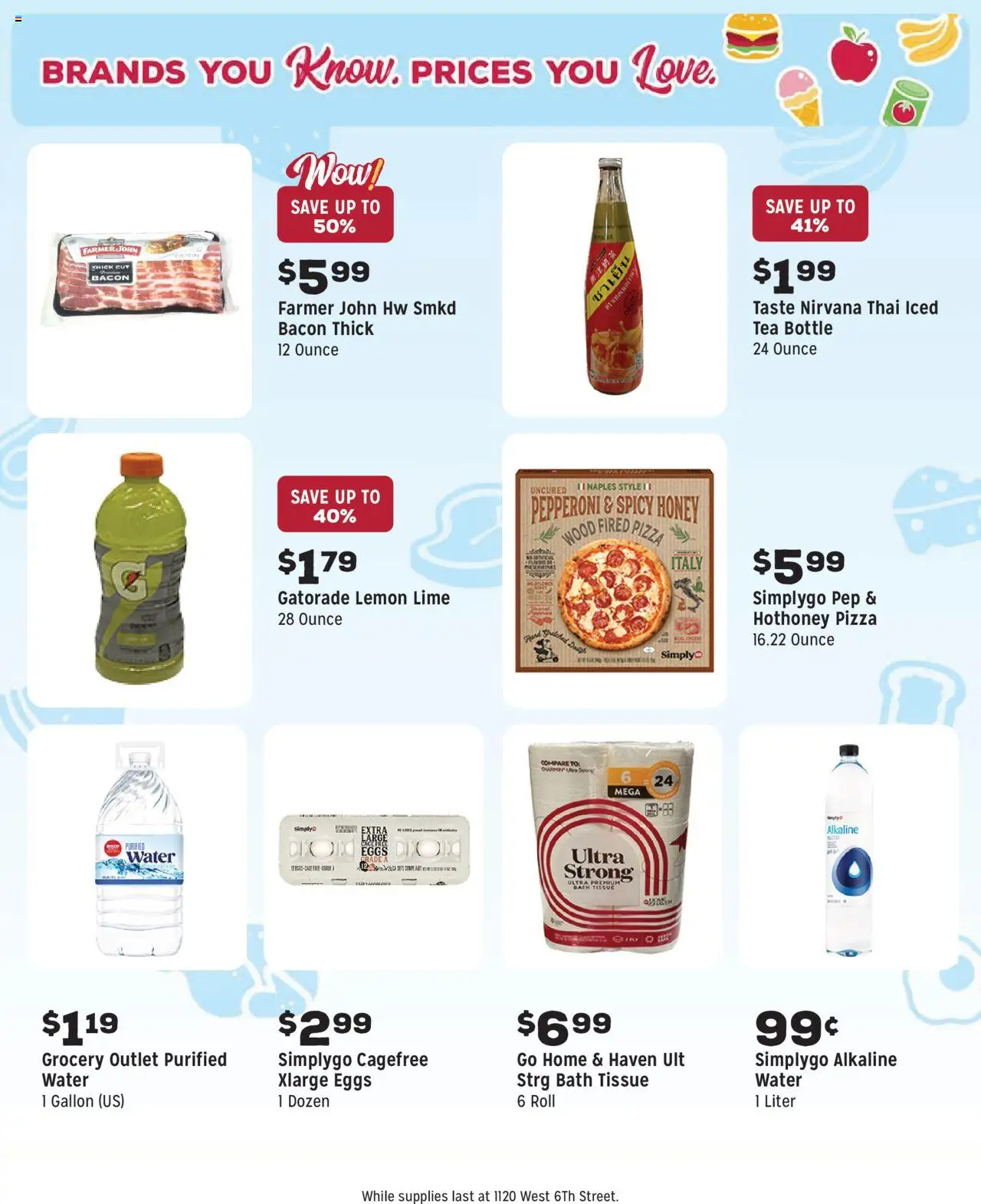 Grocery Outlet Weekly Ad - CA - valid from 15.10.2025 | Page: 11 | Products: Eggs, Pizza, Tea, Water
