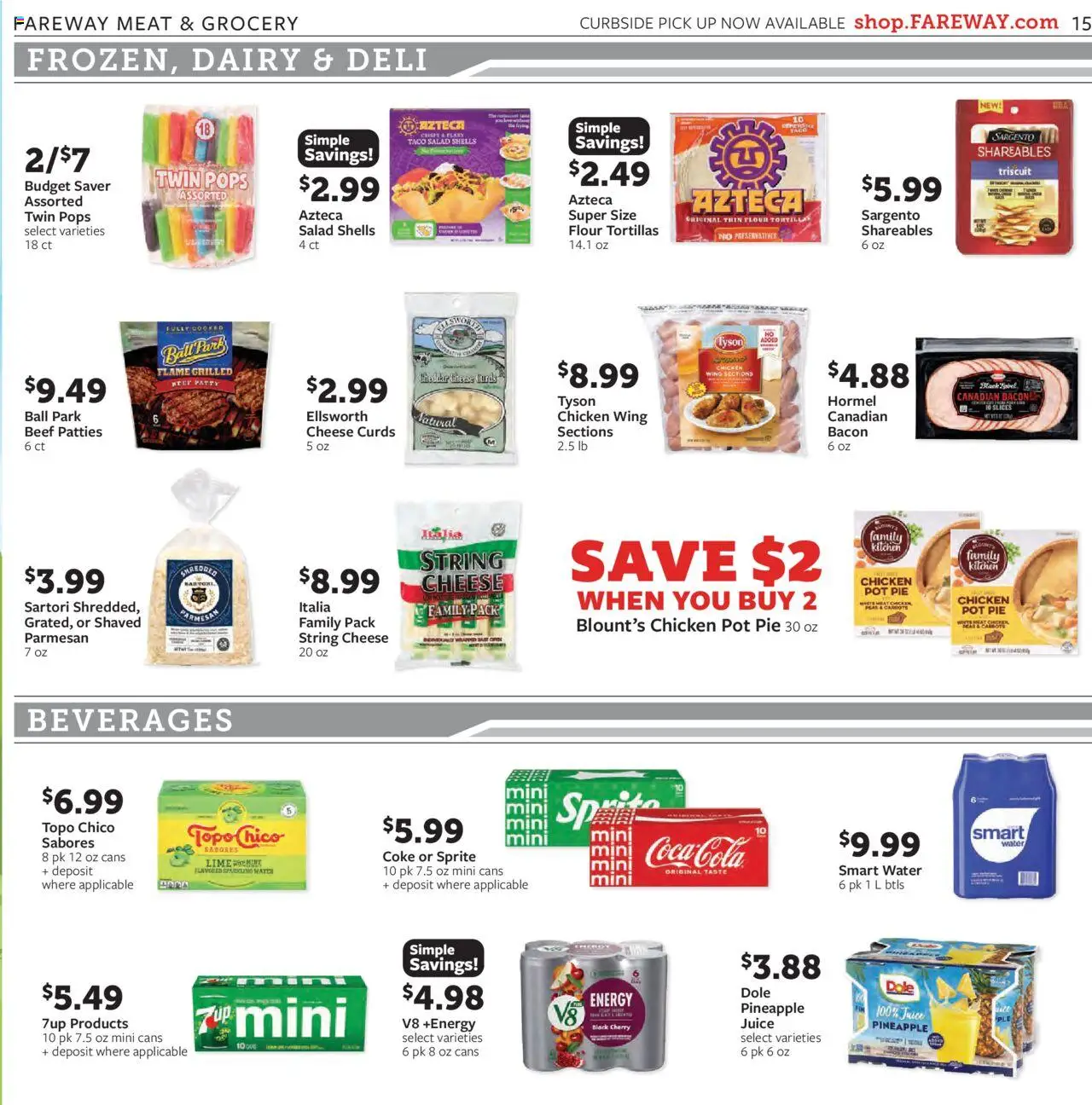 Fareway Weekly Ad - valid from 04.08.2025 | Page: 15 | Products: Cheese, Pineapple, Water, Lime