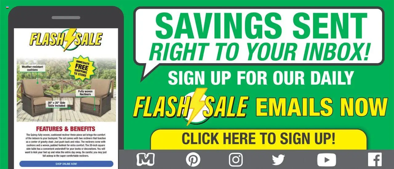 Menards Weekly Ad - valid from 25.06.2025 | Page: 26 | Products: Table, Recliner