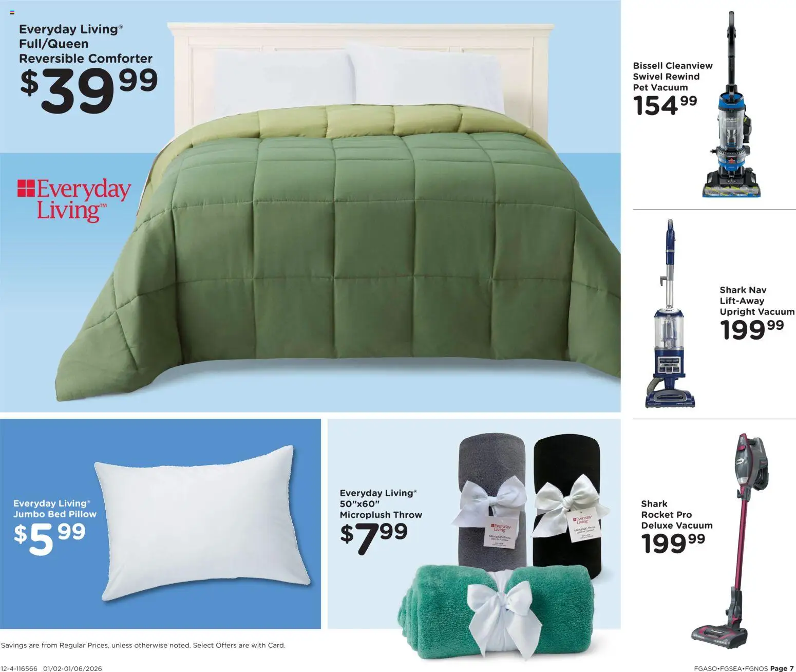 Fred Meyer Home & Apparel - valid from 02.01.2026 | Page: 9 | Products: Bed, Pillow, Vacuum, Comforter