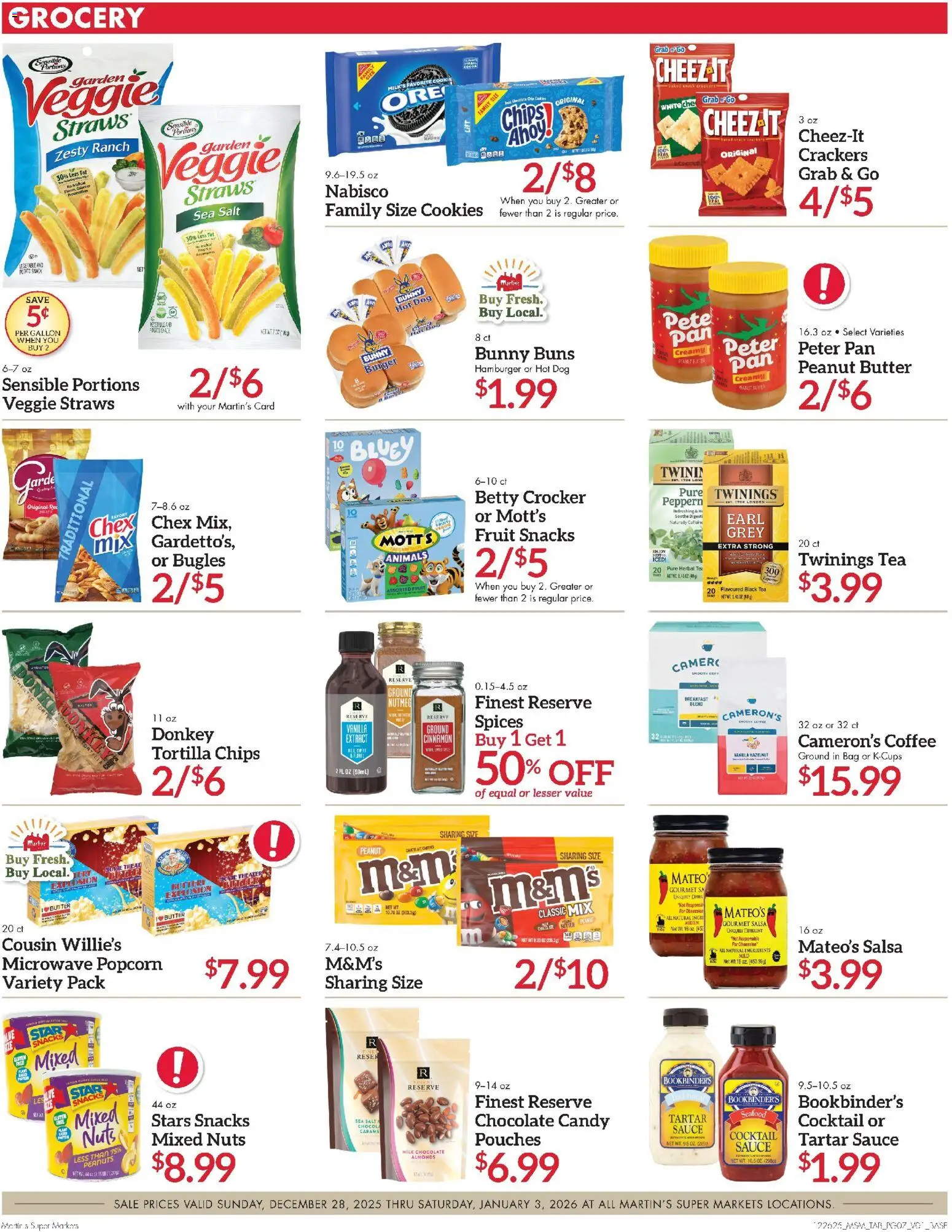 Martin’s Weekly Ad - valid from 28.12.2025 | Page: 7 | Products: Microwave, Tea, Cookies, Seafood