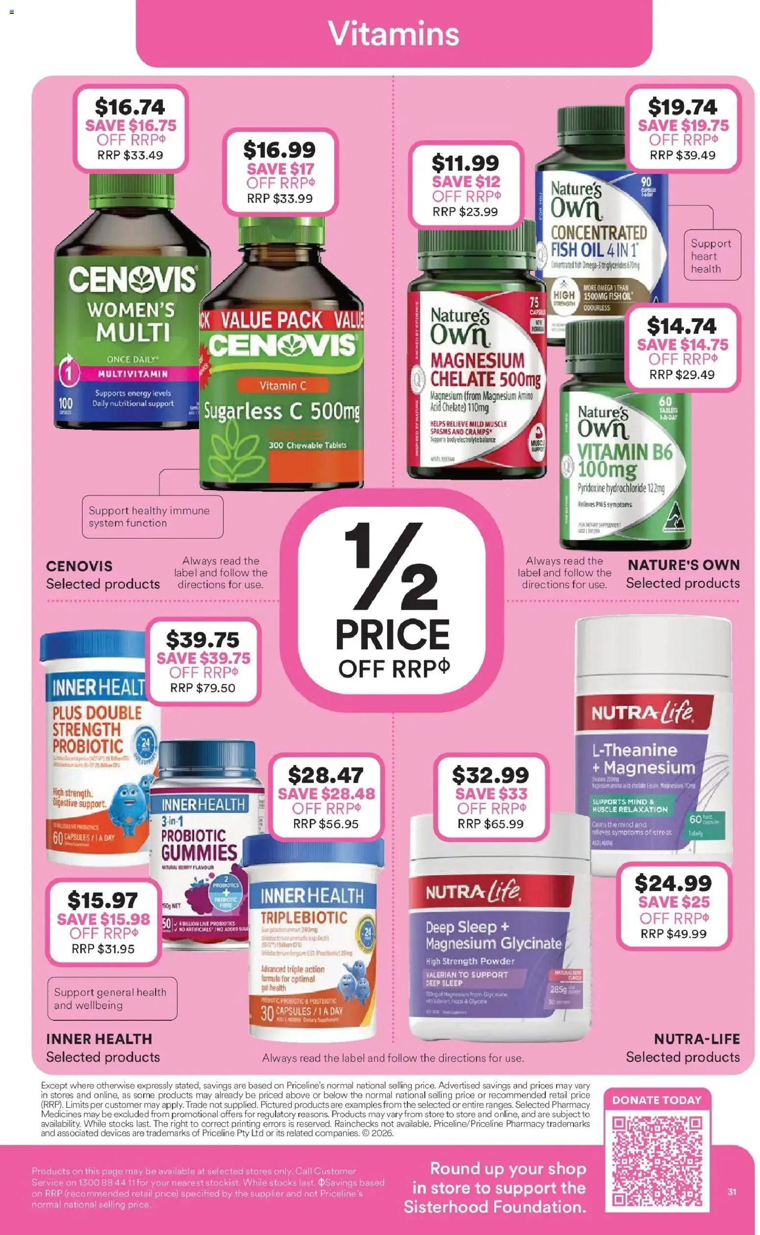 Priceline Pharmacy catalogue - valid from 05.03.2026 | Page: 31 | Products: Powder, Fish, Multivitamin, Tablets