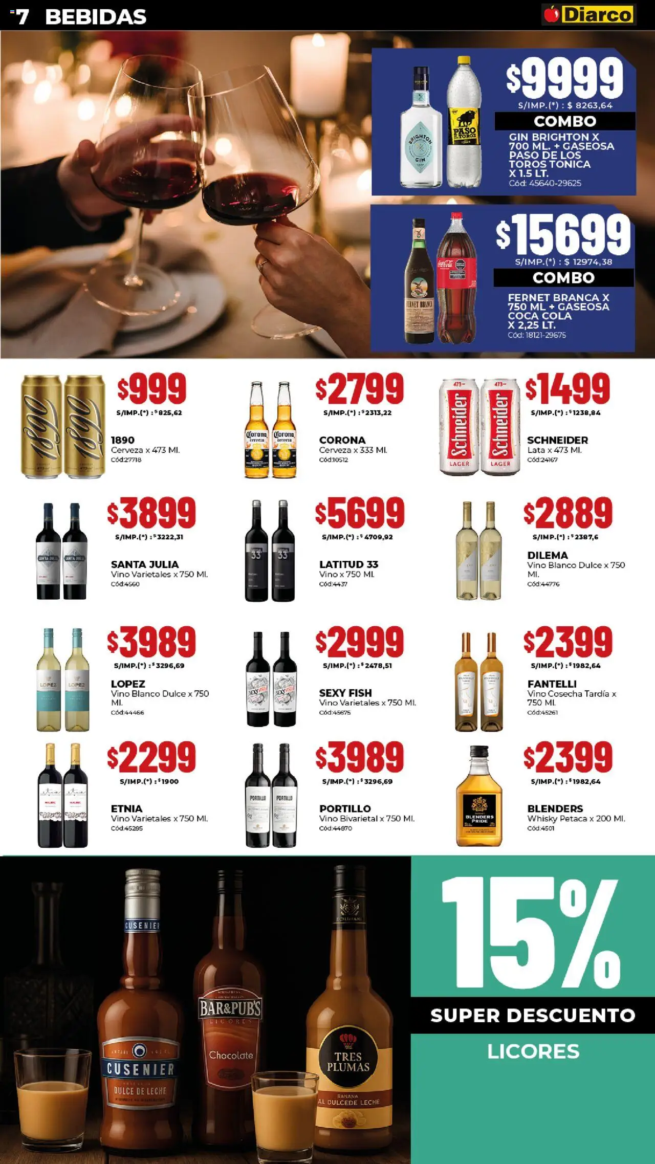 Diarco ofertas │ válido desde el 20.10.2025 | Página: 7 | Productos: Dulce de leche, Gaseosa, Chocolate, Cerveza