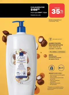Vista previa de Crema corporal 6 en 1, 4 variantes. 1 litro, nuevo folleto de la tienda, válido en México a partir del 02.04.2026 | Página: 199 | Productos: Desodorante, Crema, Body, Crema corporal