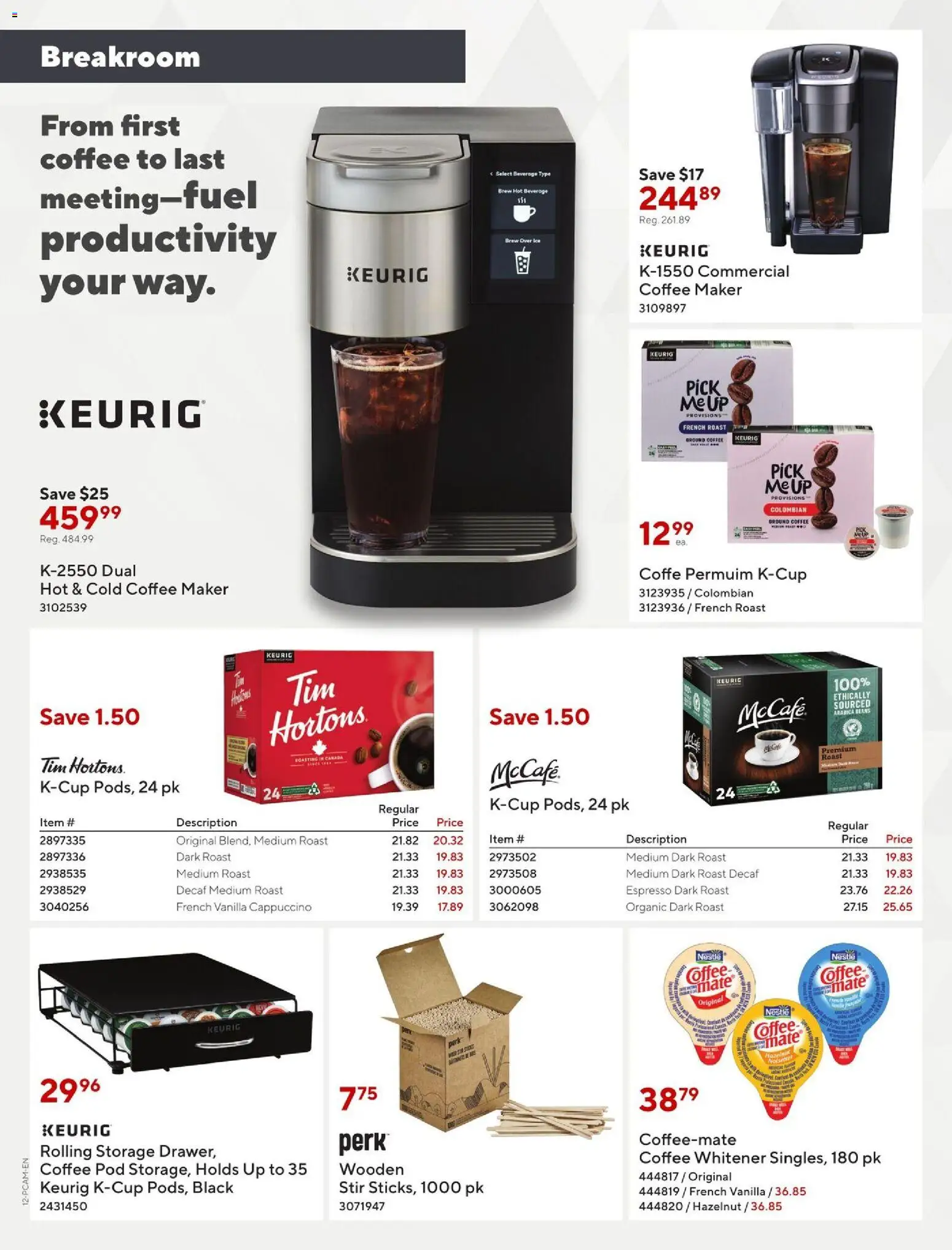 Staples flyer valid from 05.12.2025 | Page: 12 | Products: Coffee maker, Coffee