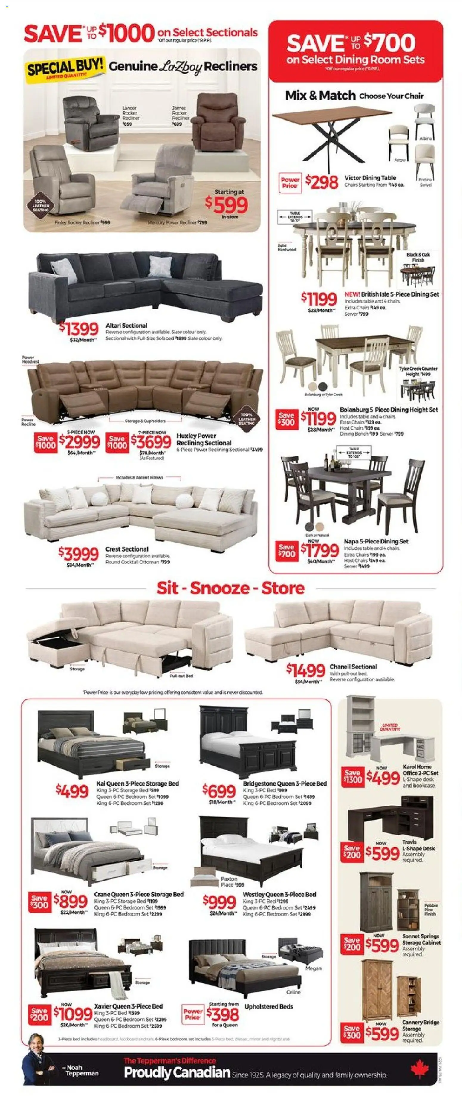 Tepperman's flyer valid from 20.02.2026 | Page: 6 | Products: PC, Bed, Chair, Box