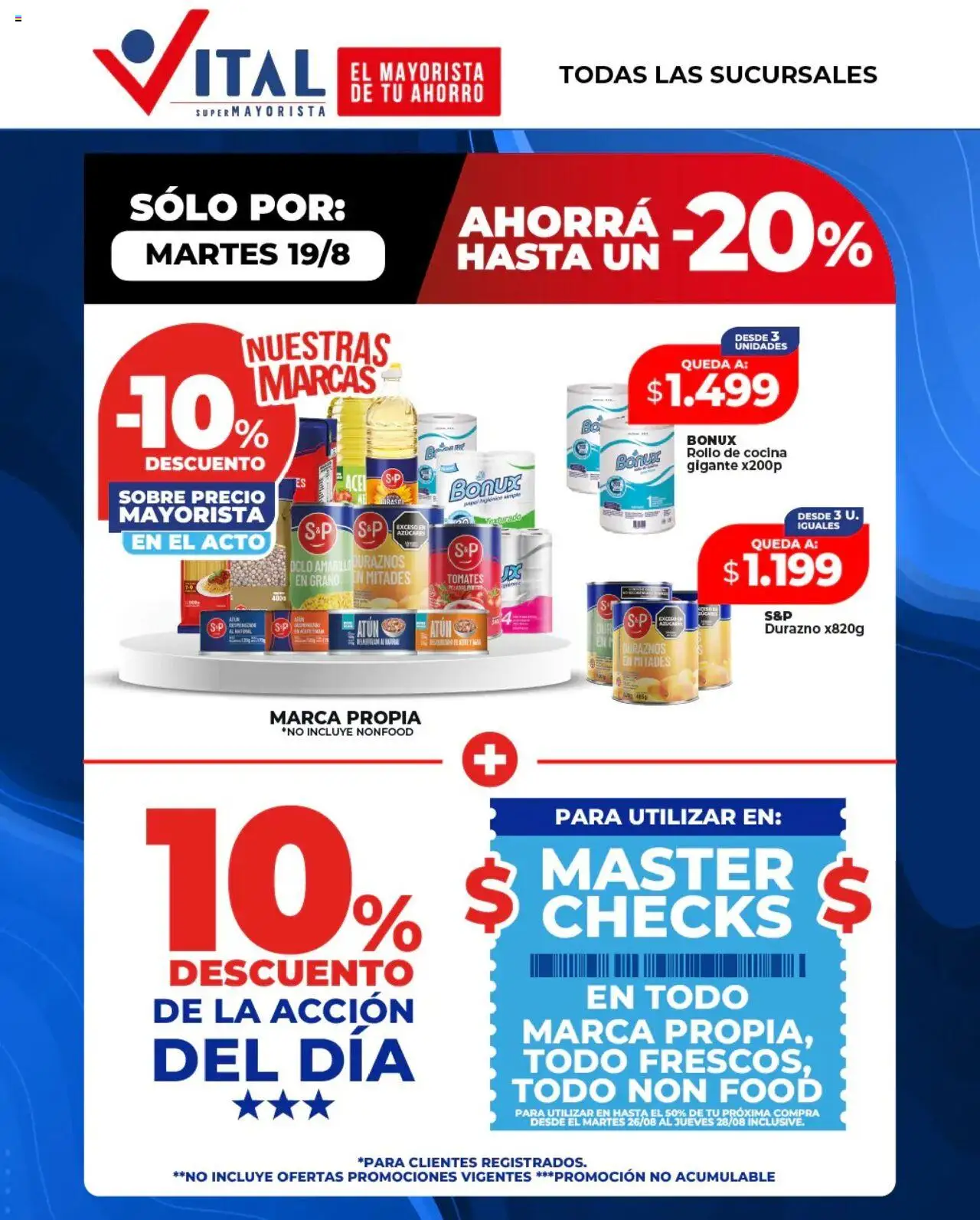 Vital - Sólo por Martes │ válido desde el 19.08.2025 | Página: 2 | Productos: Sobre, Durazno, Atún, Tomates