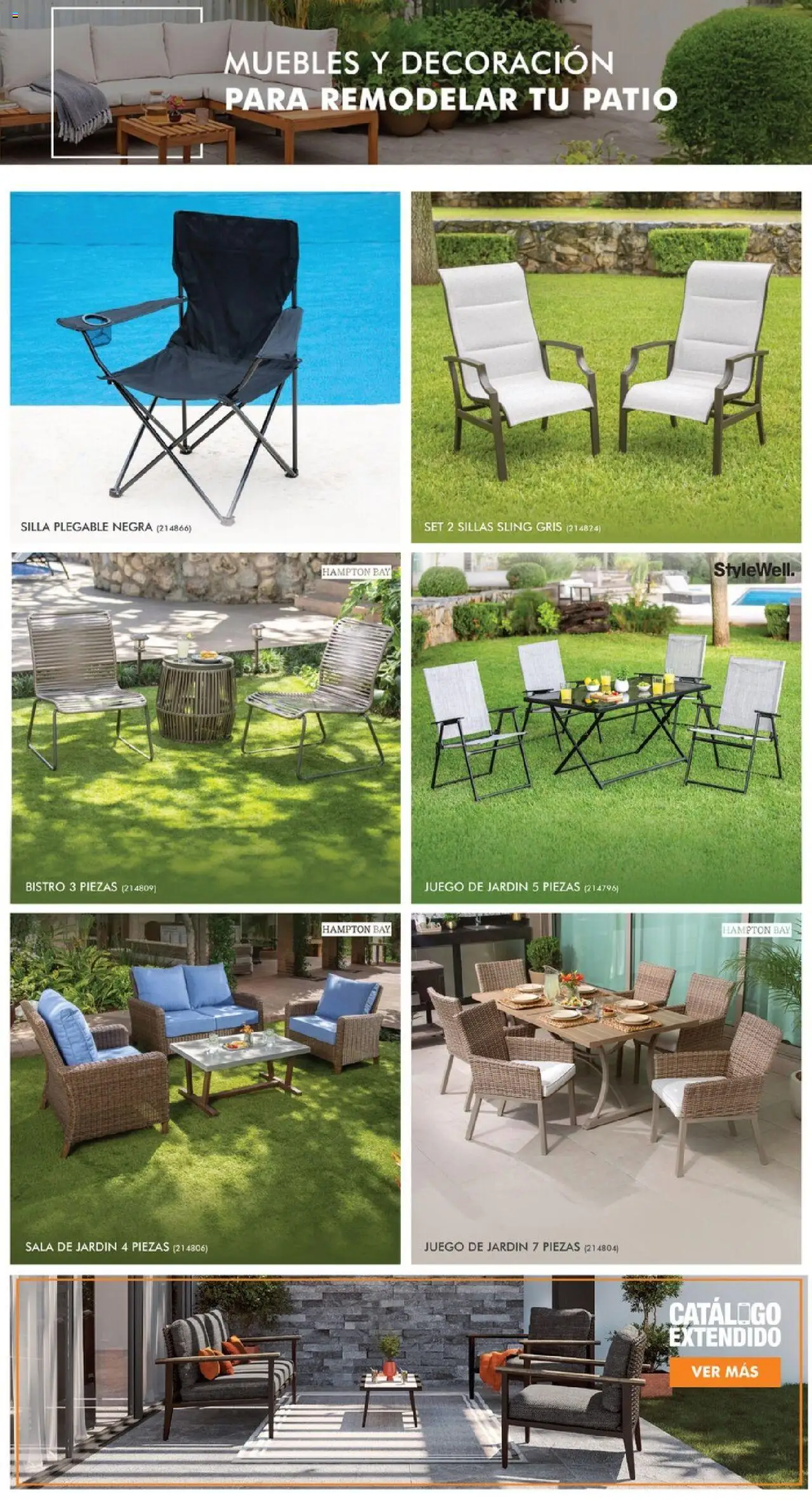 Nuevas ofertas de Home Depot válidas en toda la República Mexicana desde el 15.05.2025. ¡Encuentra las mejores ofertas en Home Depot catálogo! | Página: 6 | Productos: Silla, Juego