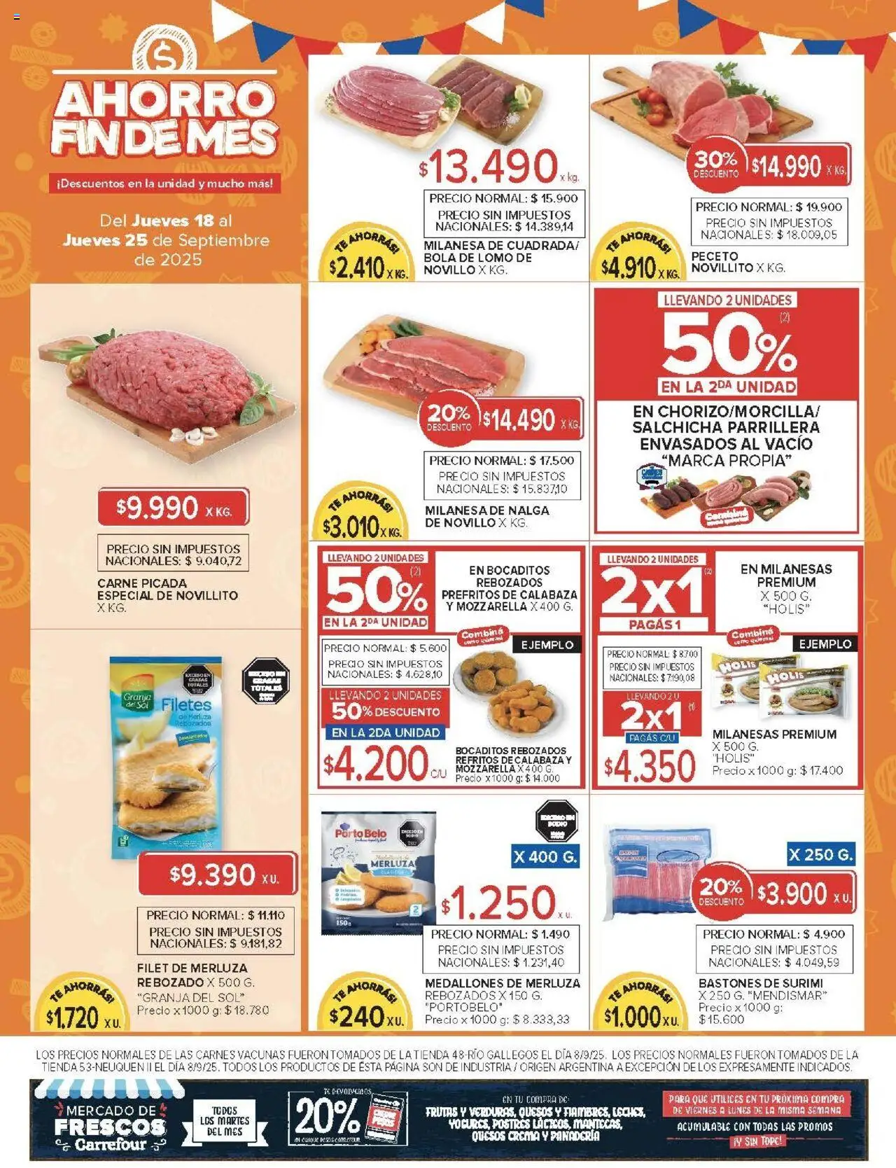 Carrefour ofertas - Comodoro │ válido desde el 18.09.2025 | Página: 2 | Productos: Panadería, Milanesa, Té, Crema