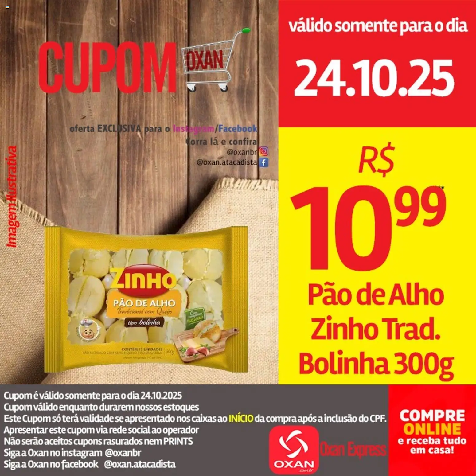 Oxan Atacadista Folheto - válido de 24.10.2025 | Página: 11 | Produtos: Alho, Pao de alho, Pão