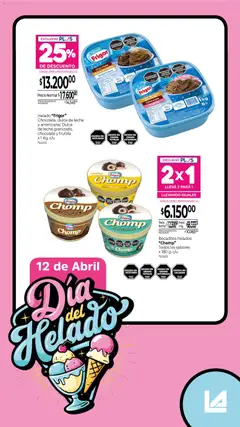 Vista previa La Anonima catálogo válido desde el 09.04.2026 | Página: 2 | Productos: Helado, Frutilla, Chocolate, Crema