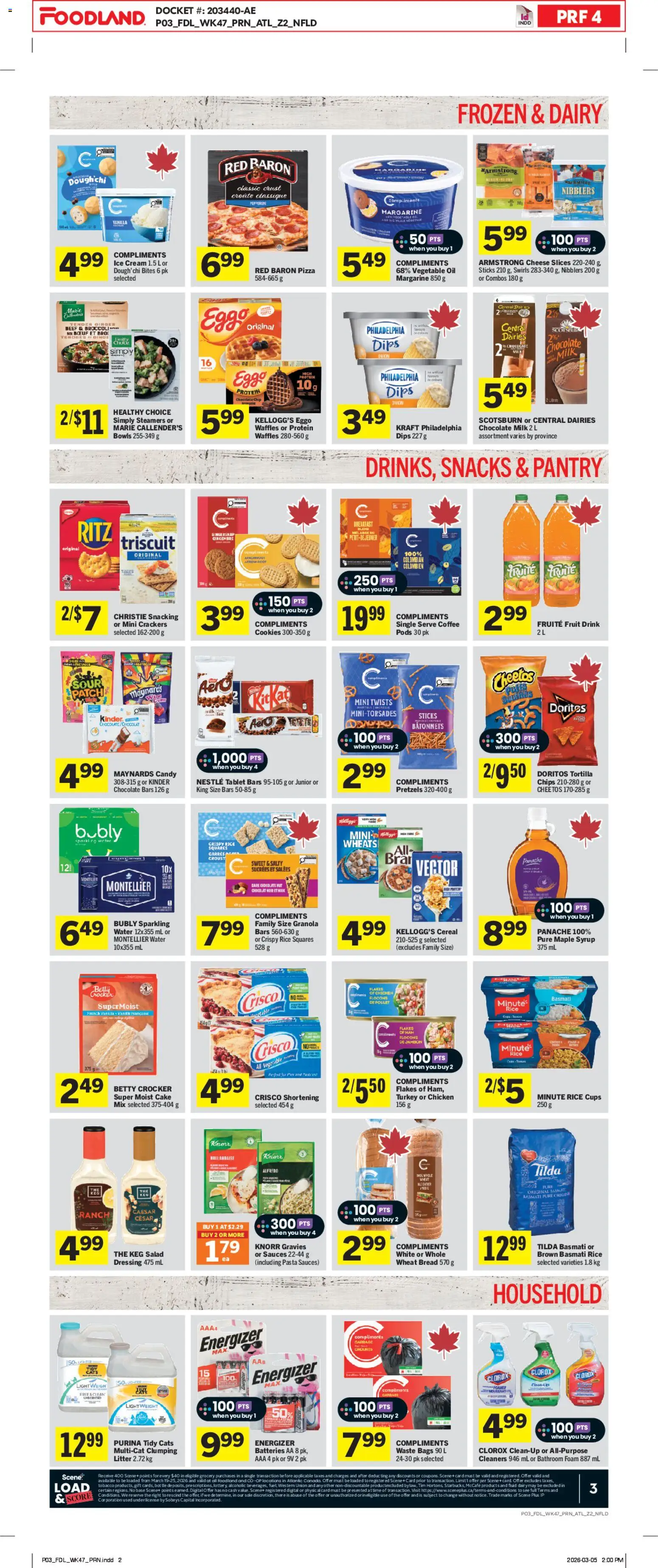 Foodland flyer valid from 19.03.2026 | Page: 4 | Products: Pasta, Bread, Coffee, Pizza