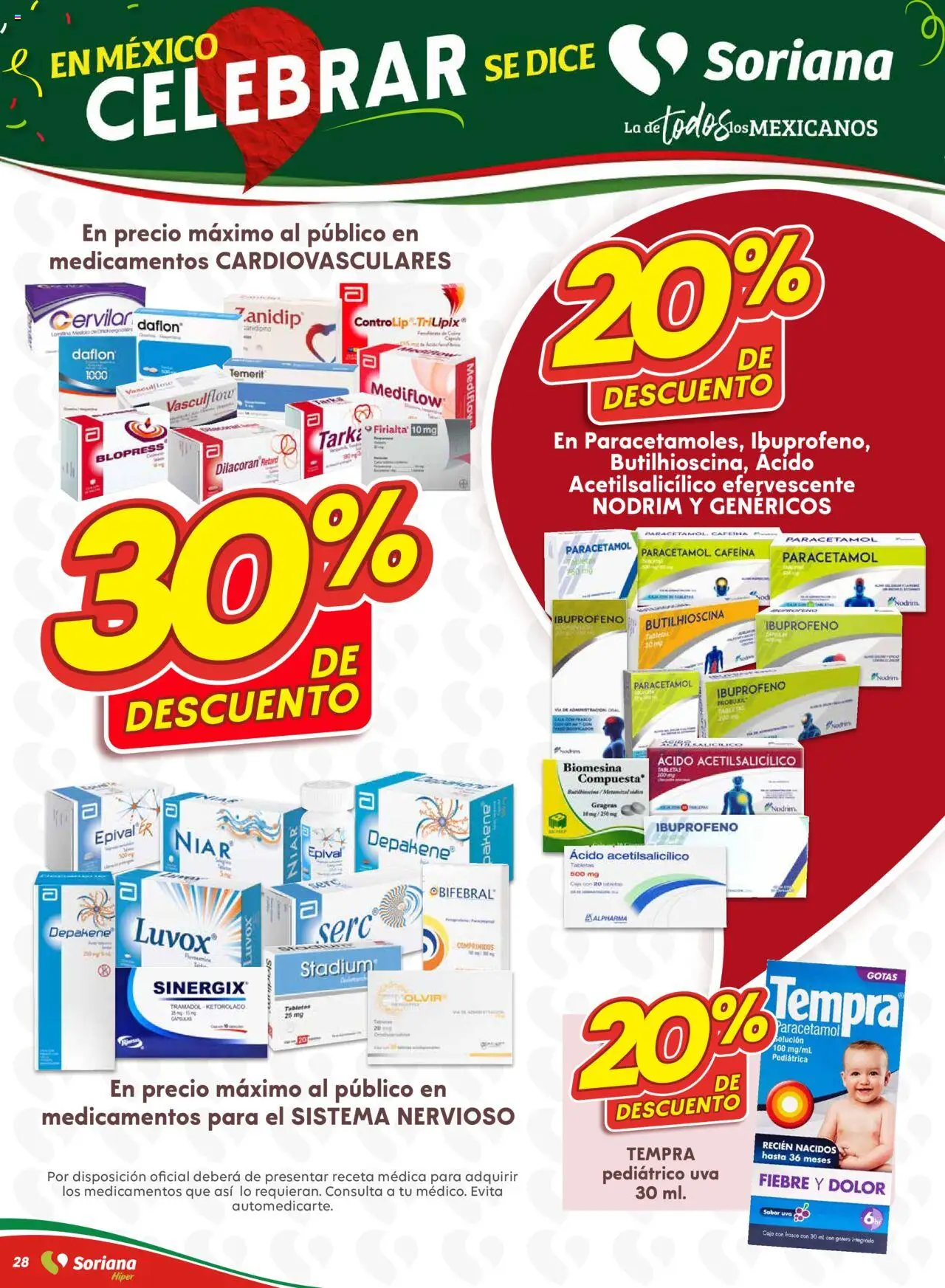 Nuevas ofertas de Soriana válidas en toda la República Mexicana desde el 18.09.2025. ¡Encuentra las mejores ofertas en Soriana - Preciazazaso Híper: Edo Mex, Gro, Hgo, Mor, Pue, Qto, Tlax, Ver! | Página: 35 | Productos: Frasco, Uva, Caja