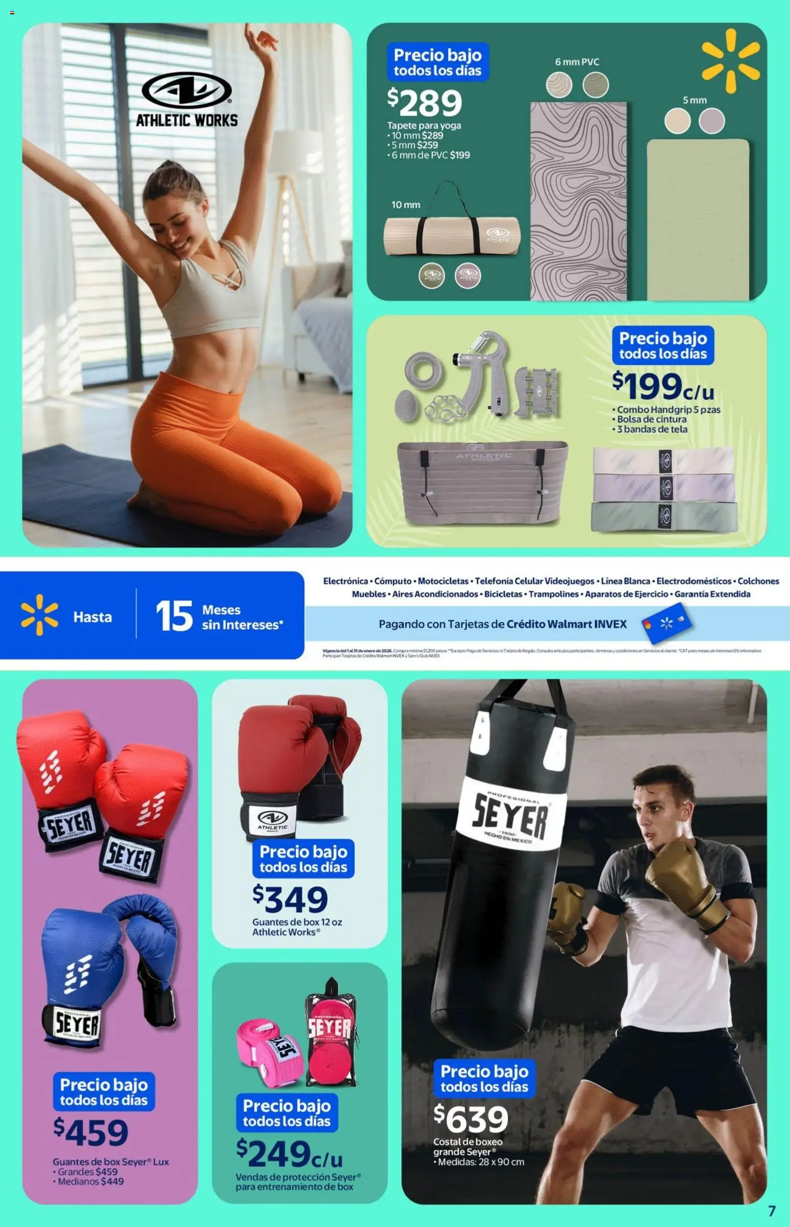 Nuevas ofertas de Walmart válidas en toda la República Mexicana desde el 01.01.2026. ¡Encuentra las mejores ofertas en Walmart folleto Siéntete increíble! | Página: 7 | Productos: Guantes, Bolsa, Tapete