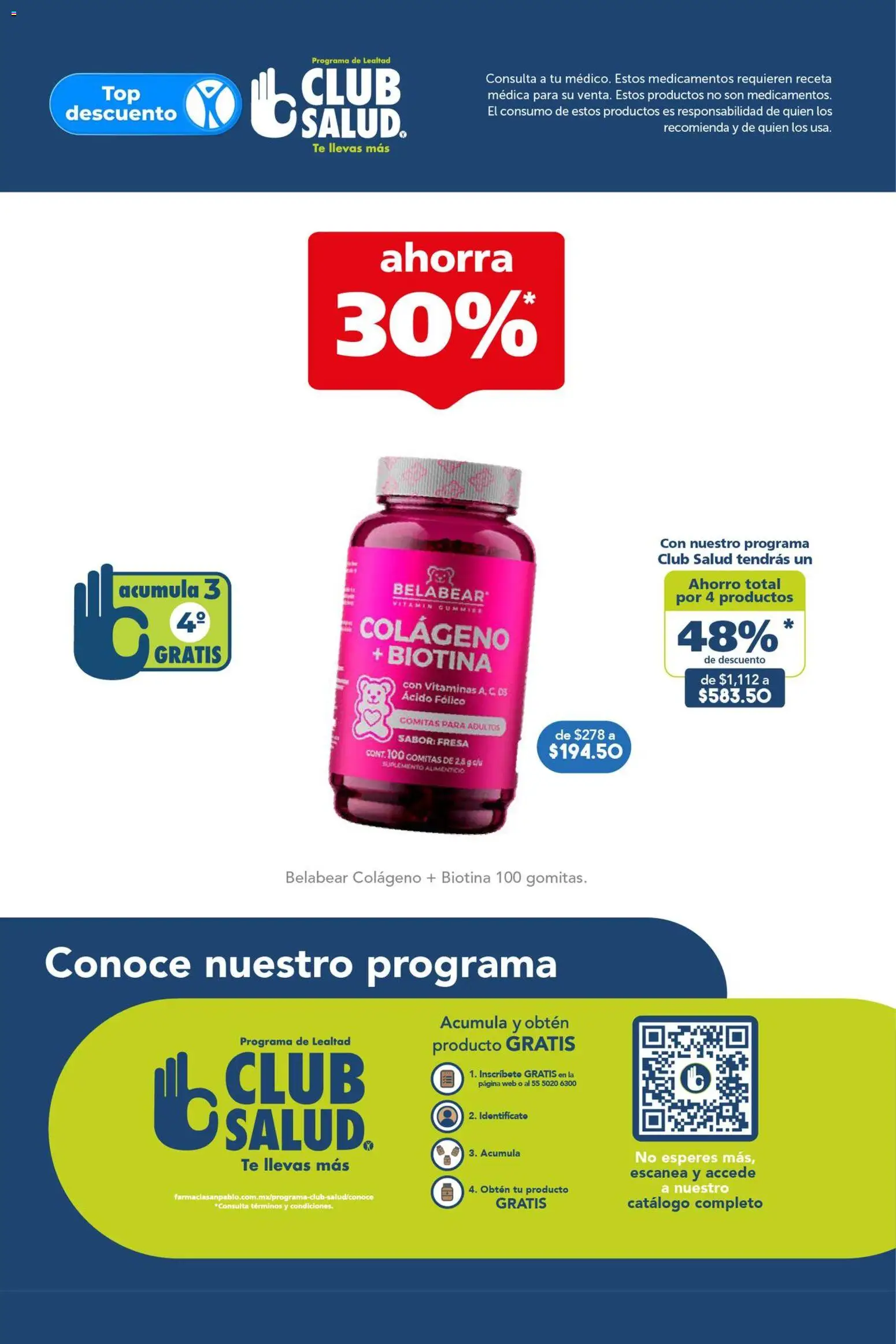 Nuevas ofertas de Farmacia San Pablo válidas en toda la República Mexicana desde el 01.03.2026. ¡Encuentra las mejores ofertas en Farmacia San Pablo catálogo! | Página: 14