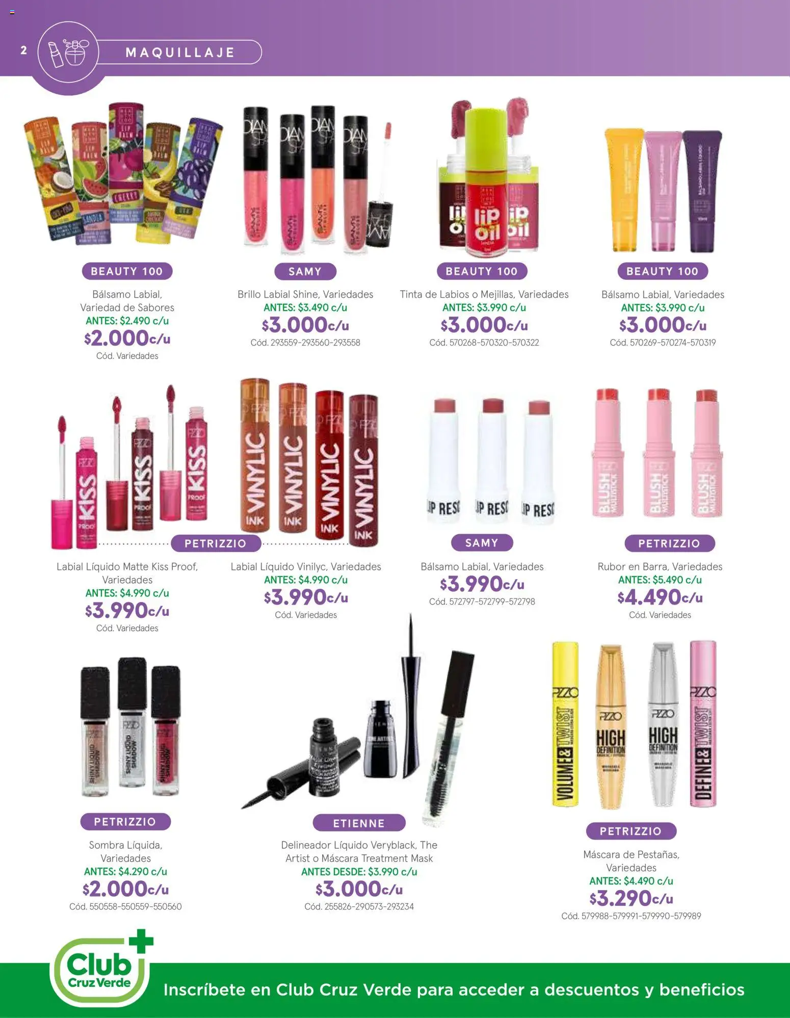 Belleza y Cuidado Personal Cruz Verde │ válido desde el 05.12.2025 | Página: 2 | Productos: Brillo, Maquillaje, Sombra, Delineador