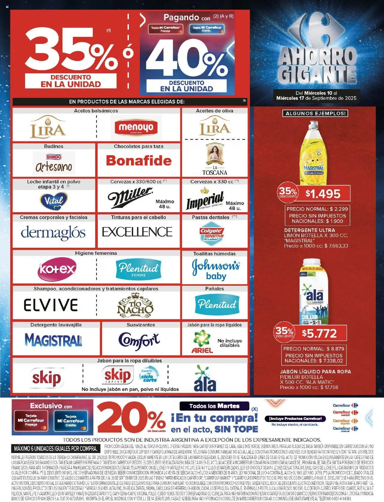 Carrefour Market catálogo │ válido desde el 10.09.2025 | Página: 7 | Productos: Teléfono, Jabón, Cerveza, Cerdo