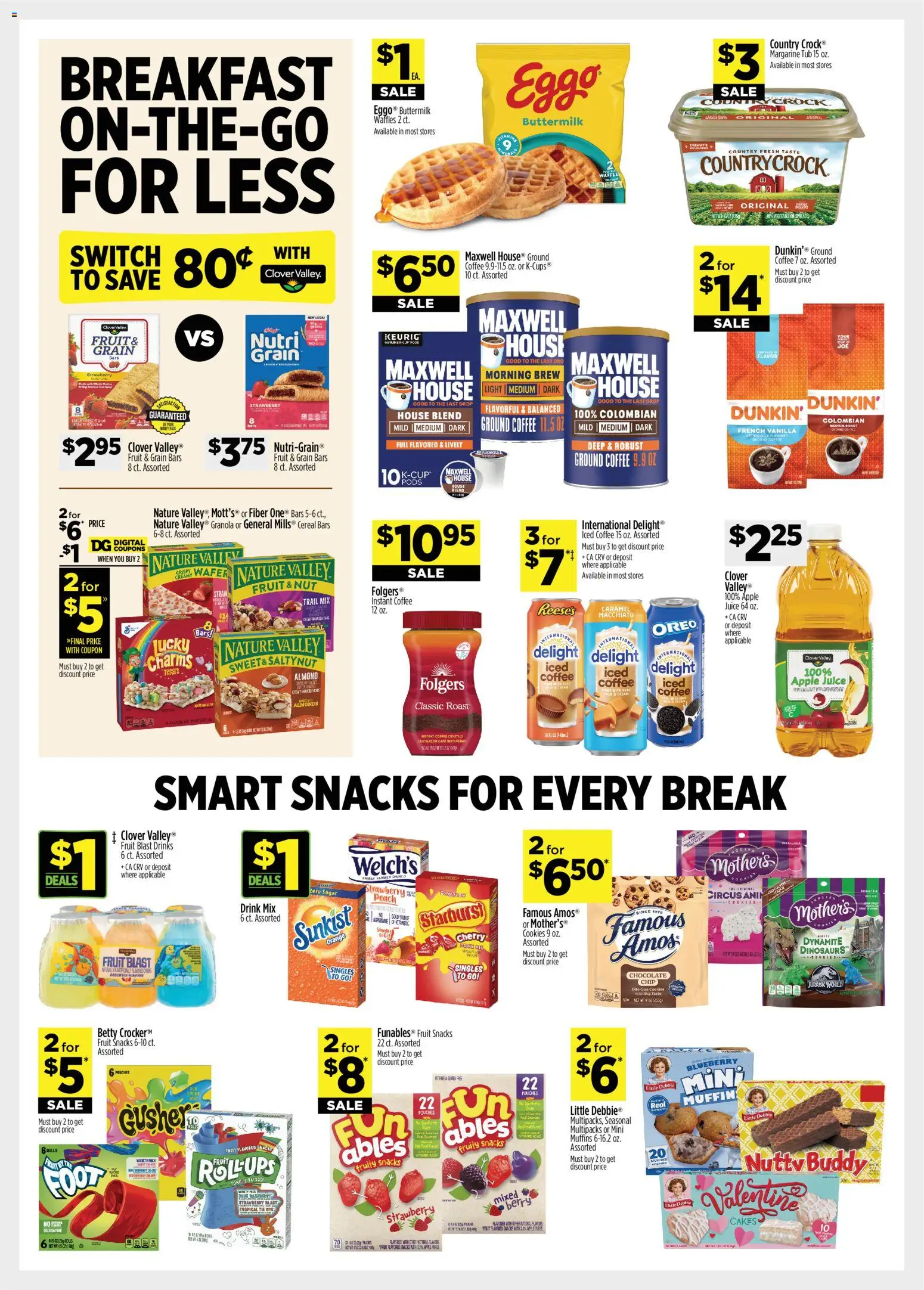 Dollar General Weekly Ad - valid from 25.01.2026 | Page: 10 | Products: Coffee, Juice, Cookies, Switch