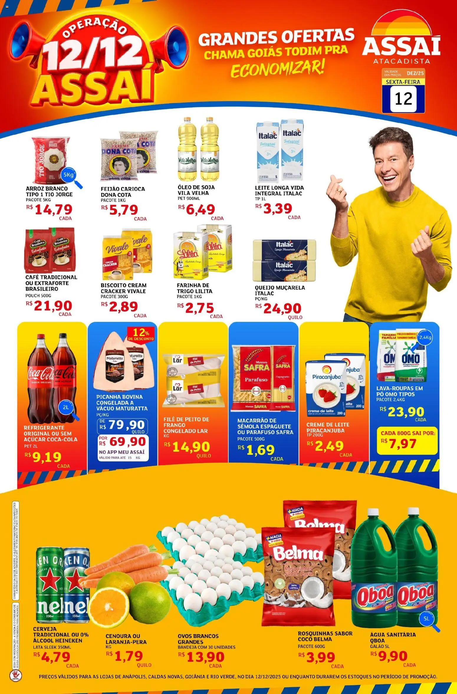 Assaí Atacadista Folheto - válido de 12.12.2025 | Página: 1 | Produtos: Óleo, Creme, Açúcar, Soja