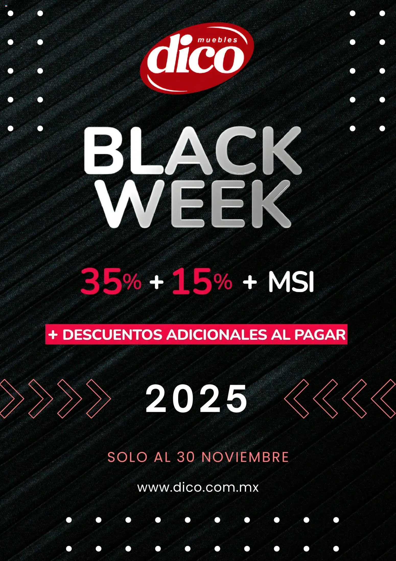 Nuevas ofertas de Muebles Dico válidas en toda la República Mexicana desde el 26.11.2025. ¡Encuentra las mejores ofertas en Muebles Dico Black Friday! | Página: 1