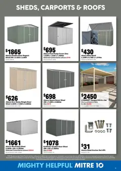 Preview of Mitre 10 Catalogue  - valid from 25.02.2026 | Page: 19 | Products: Door, Shed, Accessories, Zinc