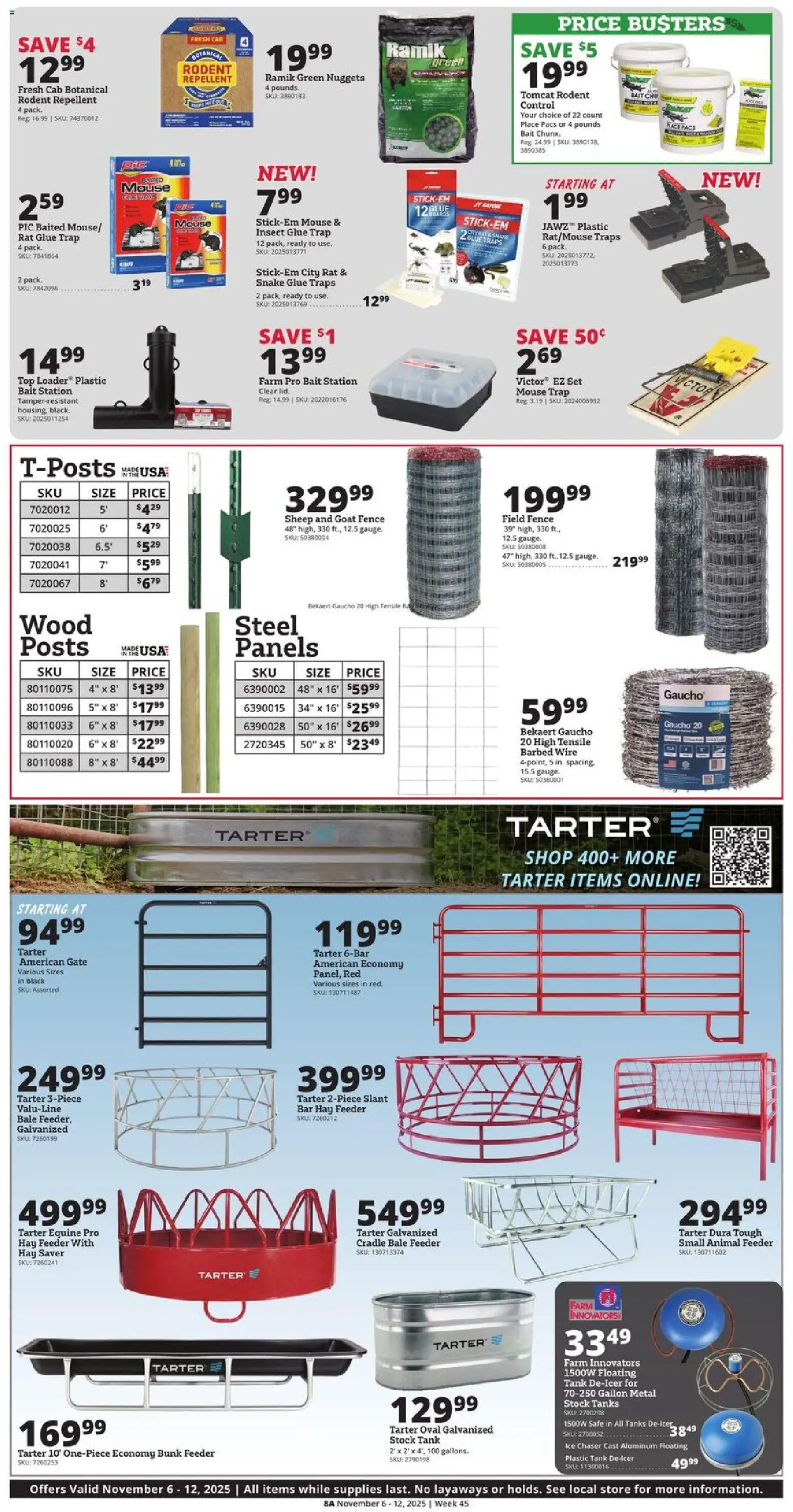 Rural King Black Friday - valid from 06.11.2025 | Page: 8 | Products: Safe, Wire, Mouse, Bait