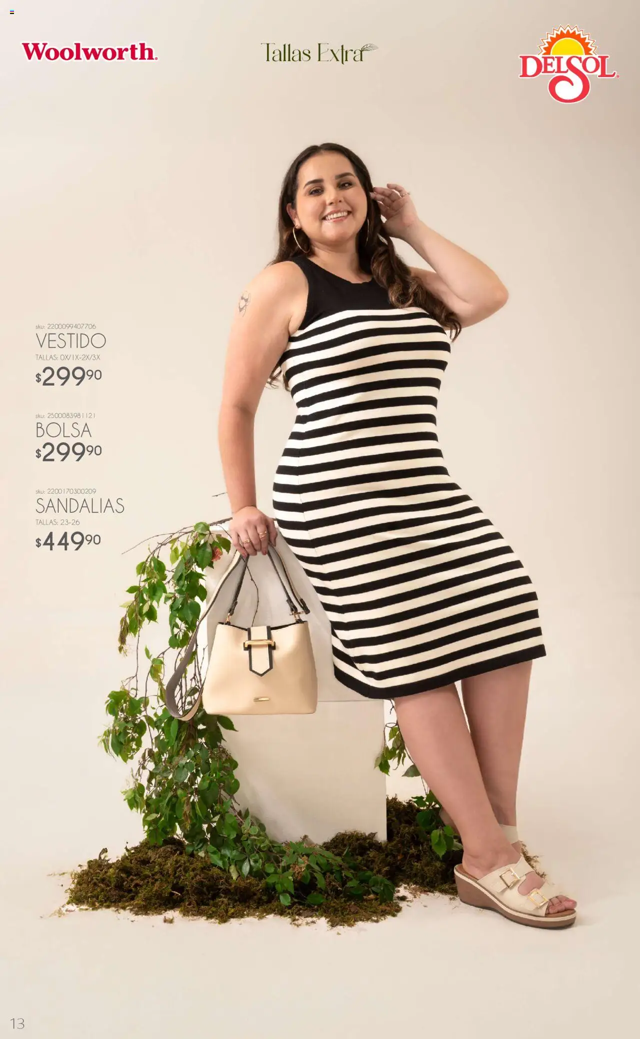 Nuevas ofertas de Del Sol y Woolworth válidas en toda la República Mexicana desde el 06.10.2025. ¡Encuentra las mejores ofertas en Del Sol y Woolworth catálogo Luce El Otoño en Tiendas ! | Página: 13 | Productos: Bolsa, Vestido, Sandalias