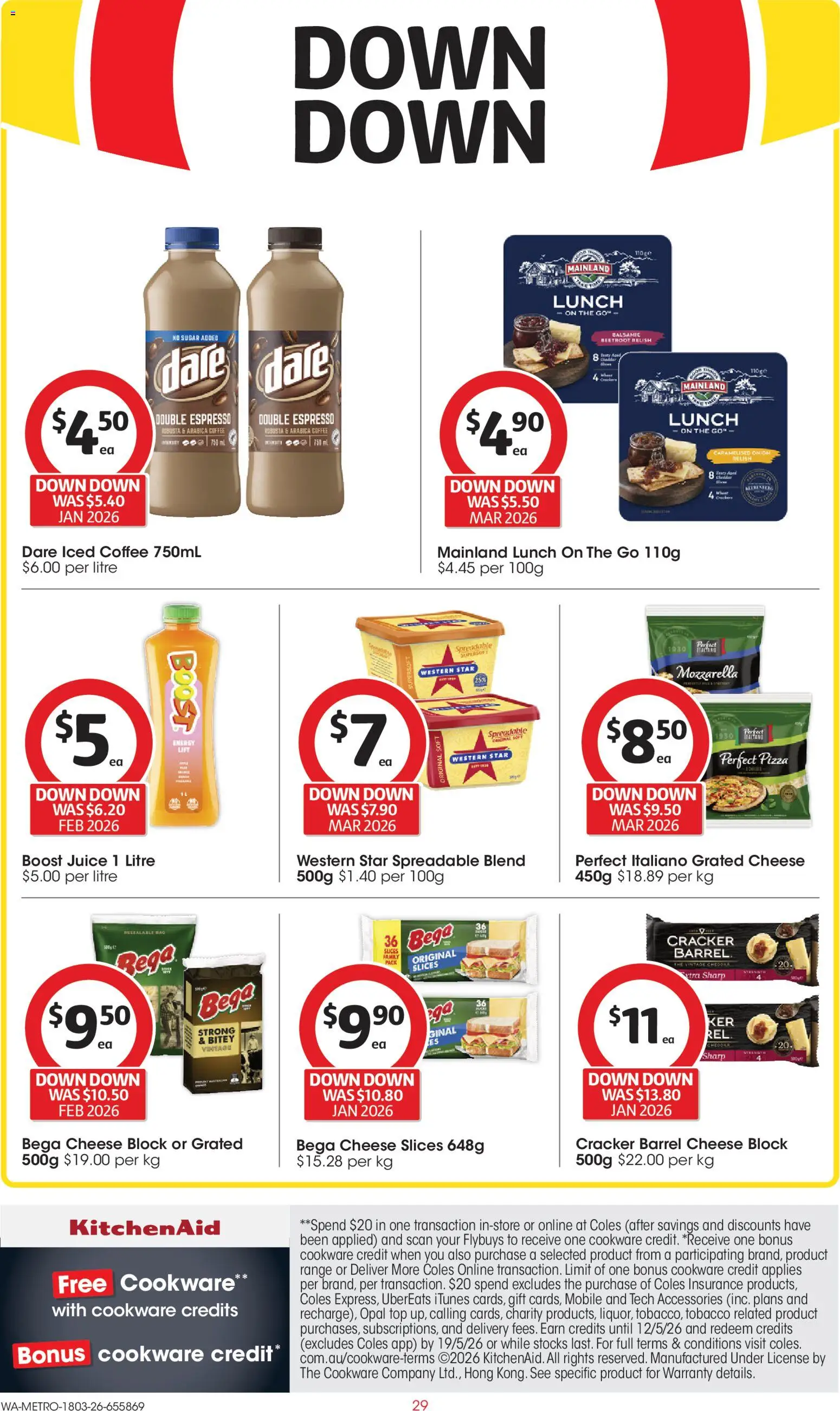 Coles catalogue - valid from 18.03.2026 | Page: 29 | Products: Pizza, Juice, Cookware, Sugar