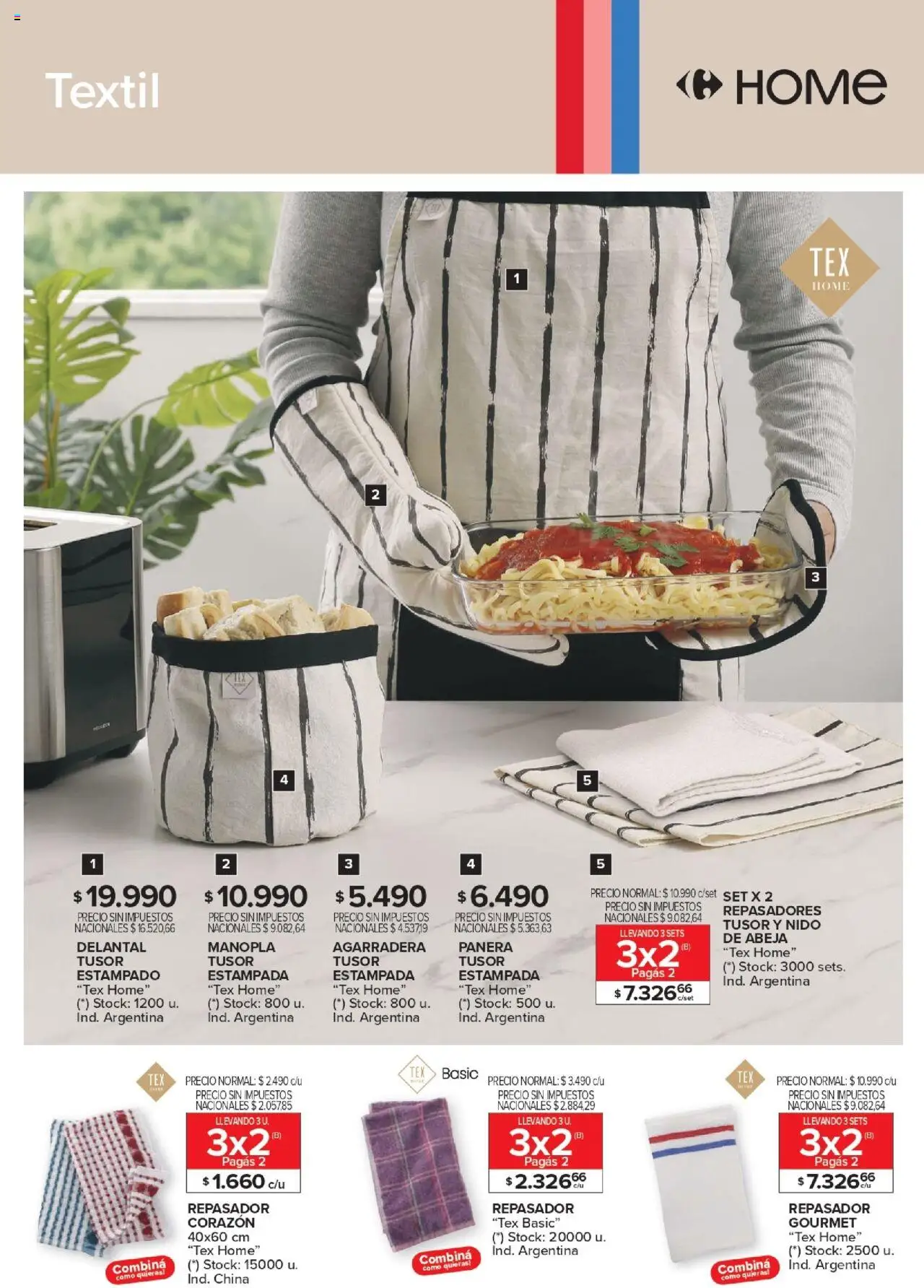 Carrefour Deco Hogar │ válido desde el 13.05.2025 | Página: 7 | Productos: Repasador, Delantal, Manopla, Panera