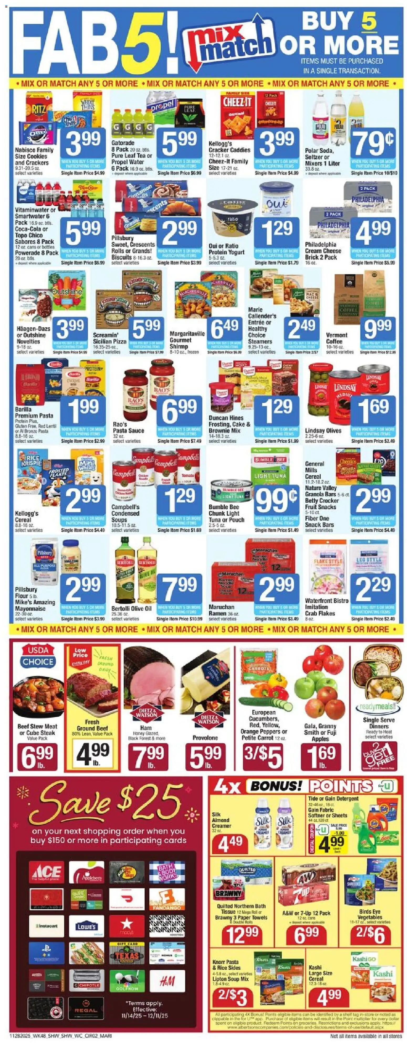 Shaw's Weekly Ad - valid from 28.11.2025 | Page: 2 | Products: Rice, Beef, Cream, Cookies