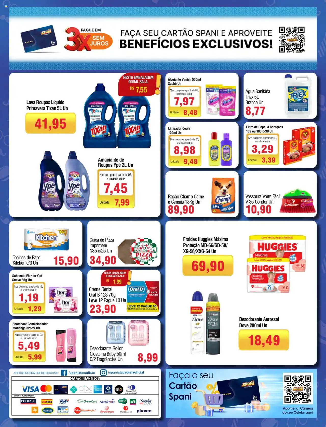 Spani Atacadista Folheto - válido de 12.08.2025 | Página: 4 | Produtos: Sabonete, Creme dental, Vanish, Água sanitária