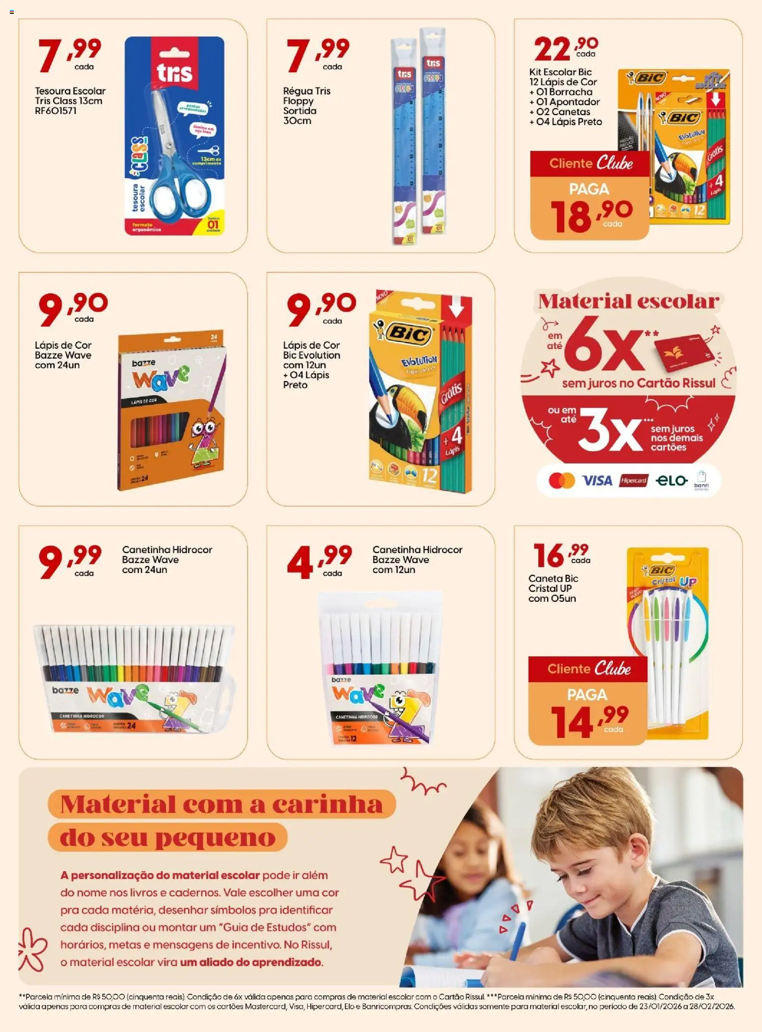 Rissul Folheto - válido de 23.10.2026 | Página: 3 | Produtos: Lápis, Borracha, Tesoura, Régua