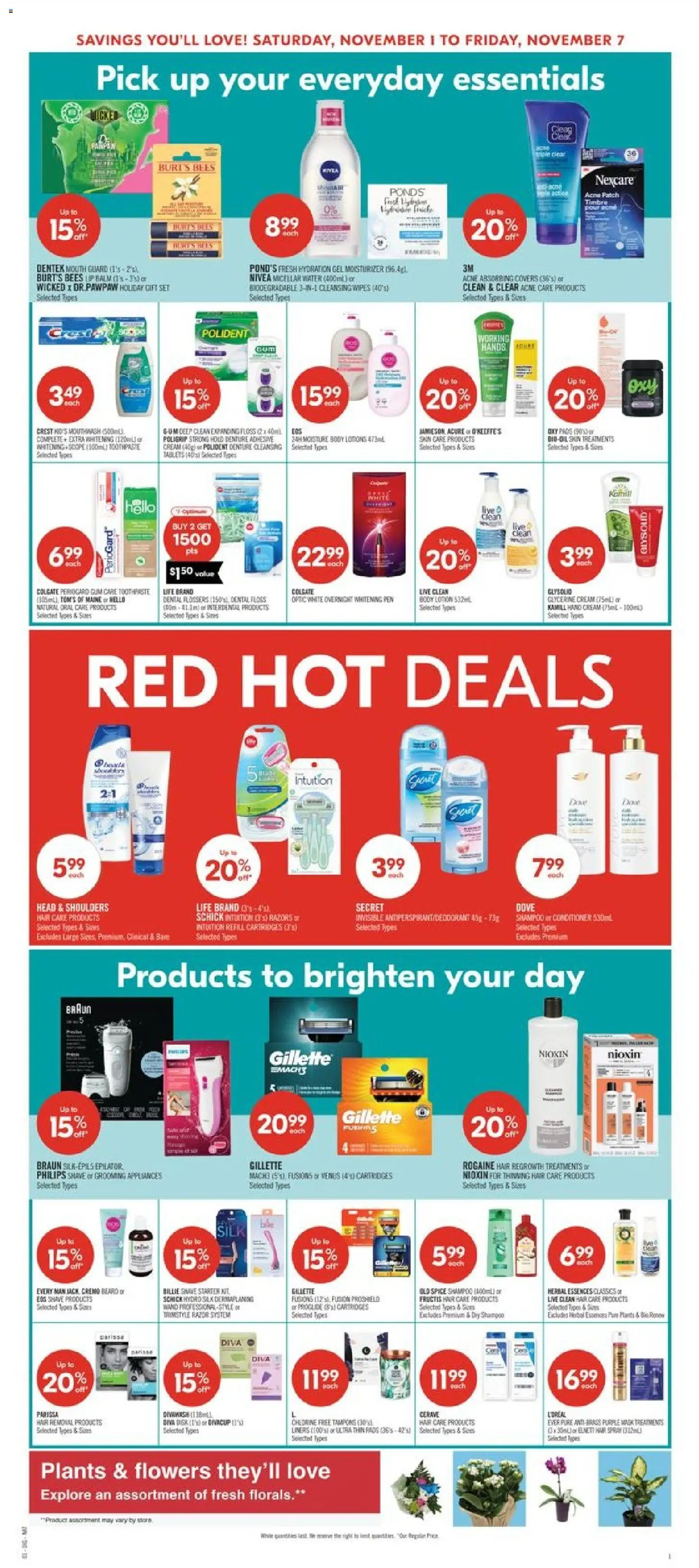Shoppers flyer valid from 01.11.2025 | Page: 10 | Products: Cream, Shampoo, Conditioner, Hand cream