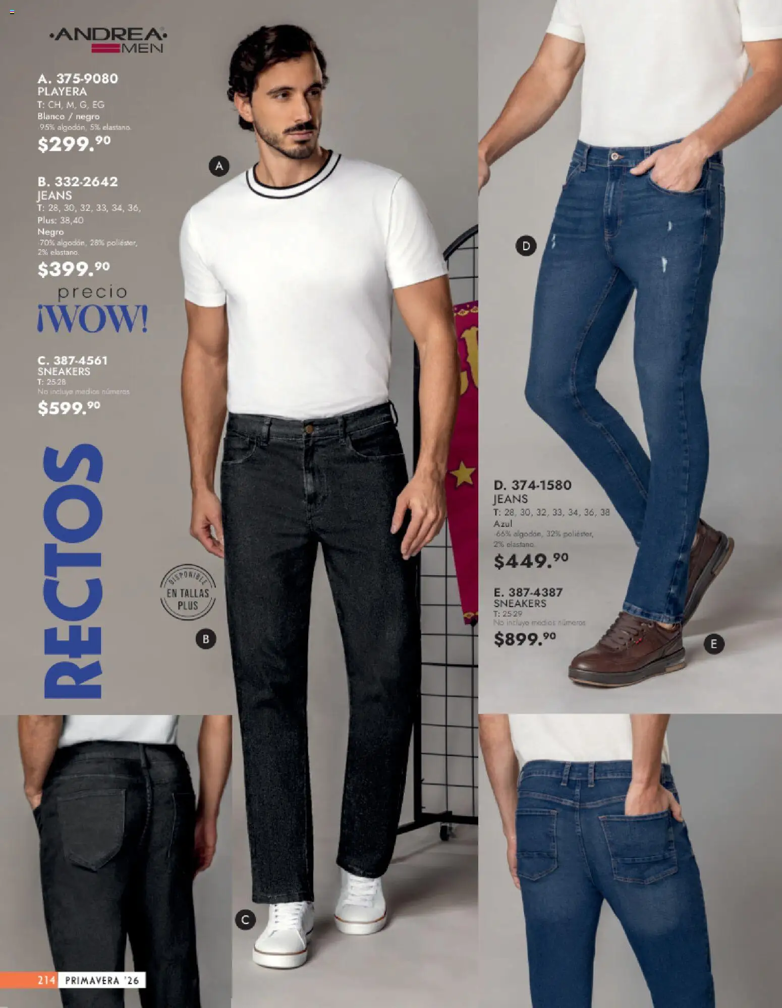 Nuevas ofertas de Andrea válidas en toda la República Mexicana desde el 25.01.2026. ¡Encuentra las mejores ofertas en Andrea catálogo Vestir Caballero ! | Página: 56