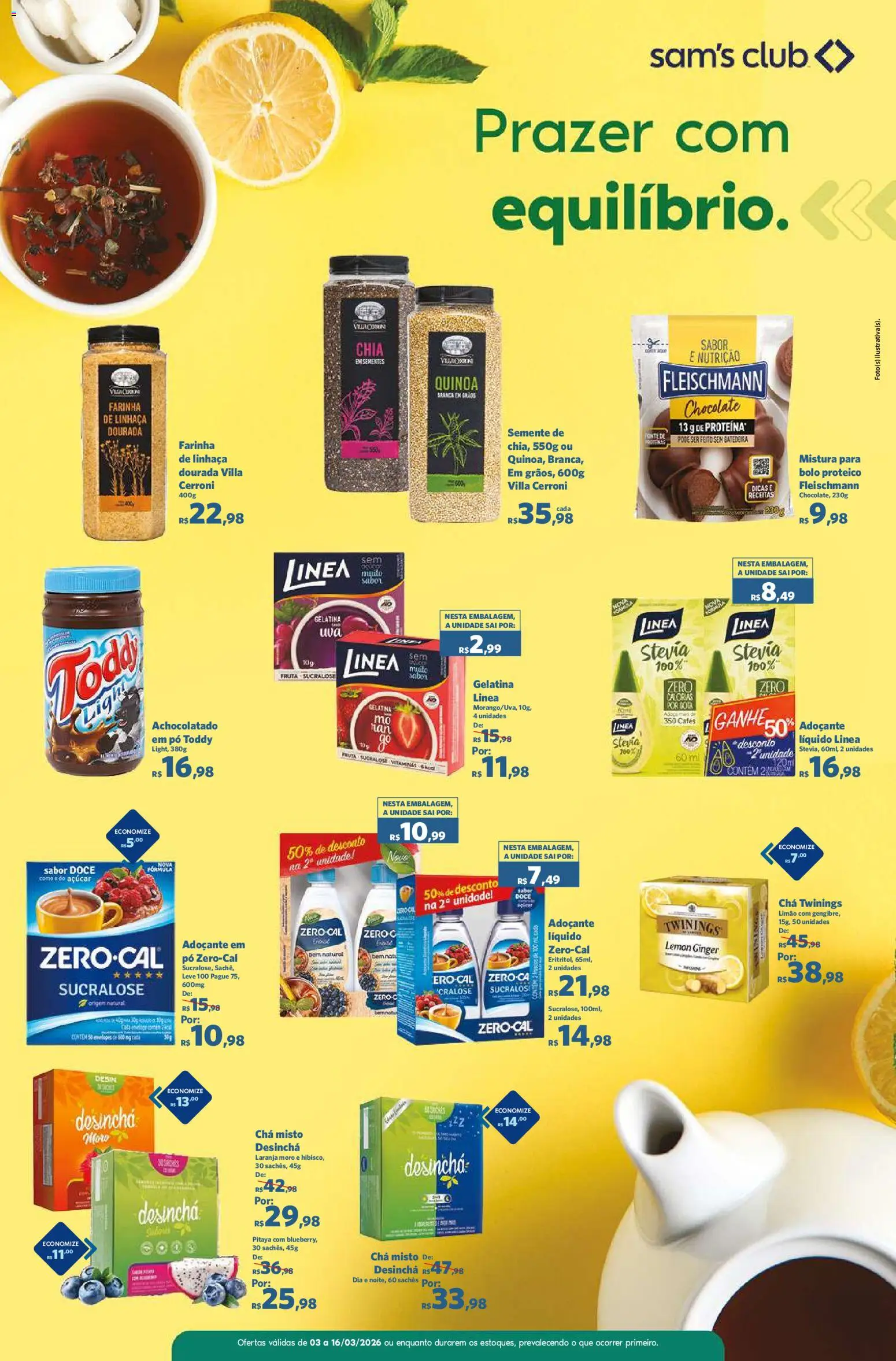 Sam's Club Folheto - válido de 03.03.2026 | Página: 5 | Produtos: Pó, Chia, Chocolate, Gelatina