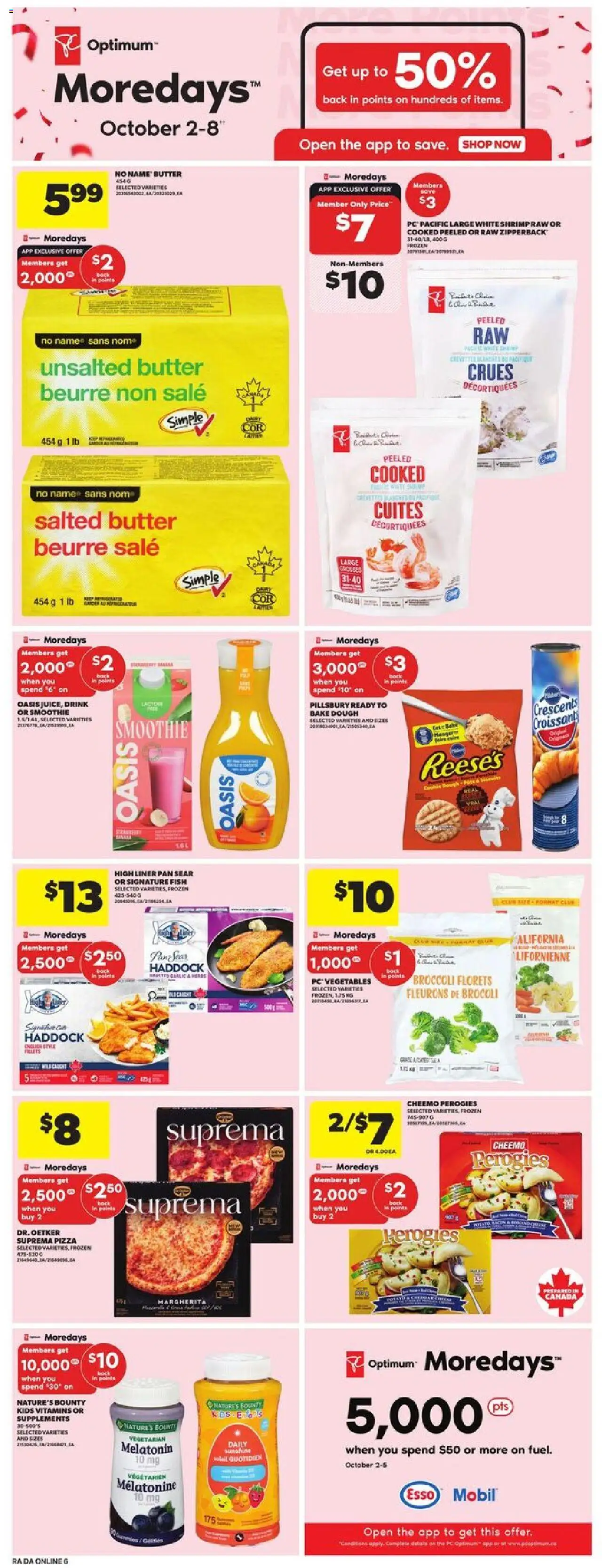 Atlantic Superstore flyer valid from 02.10.2025 | Page: 15 | Products: Fish, PC, Butter, Pizza