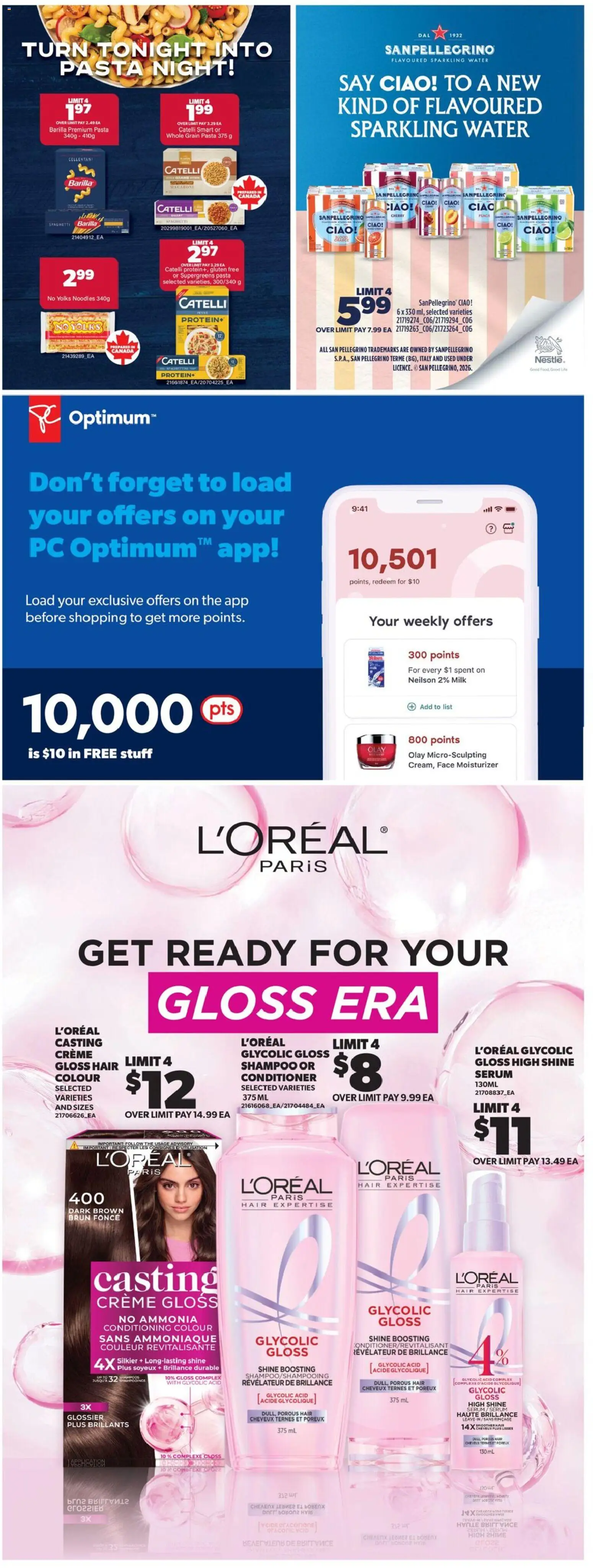 Real Canadian Superstore flyer valid from 23.04.2026 | Page: 38 | Products: Noodles, Pasta, PC, Milk