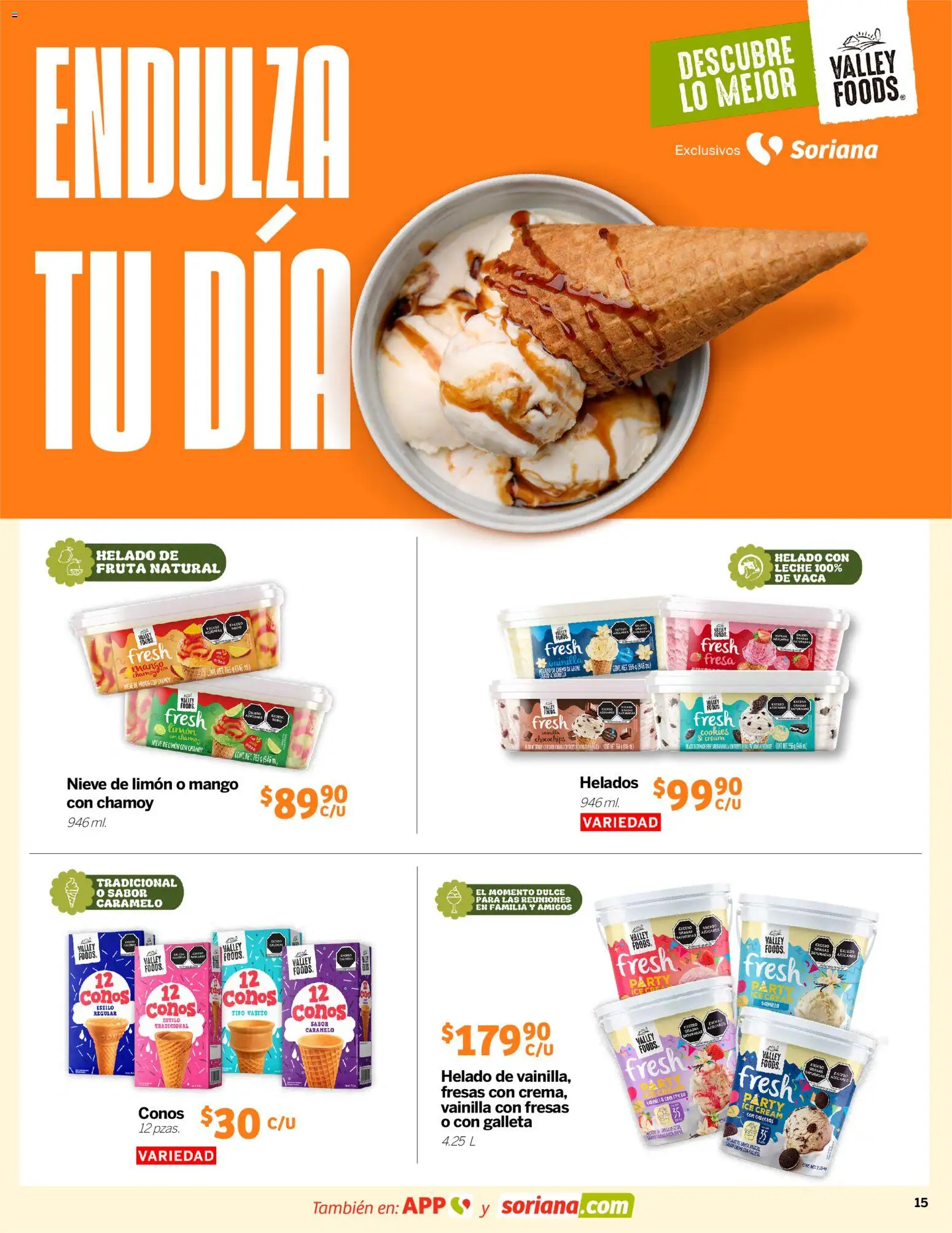 Nuevas ofertas de Soriana válidas en toda la República Mexicana desde el 26.03.2026. ¡Encuentra las mejores ofertas en Soriana Descubre lo mejor Híper Nacional! | Página: 15 | Productos: Fresa, Limón, Leche, Fresas