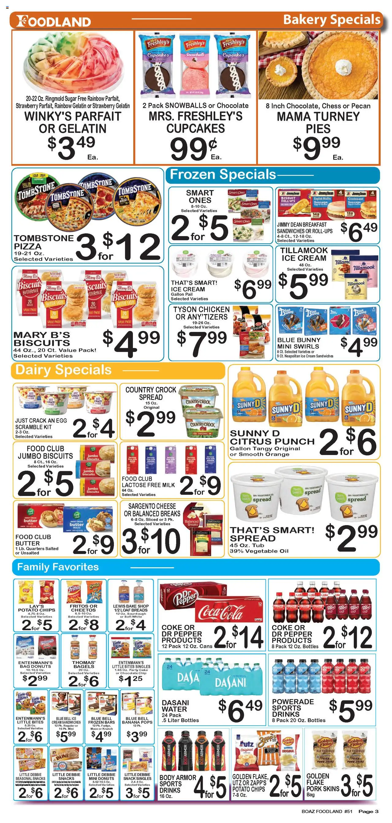 Foodland Weekly Ad - valid from 16.09.2025 | Page: 3 | Products: Oil, Pizza, Ice cream, Sausage