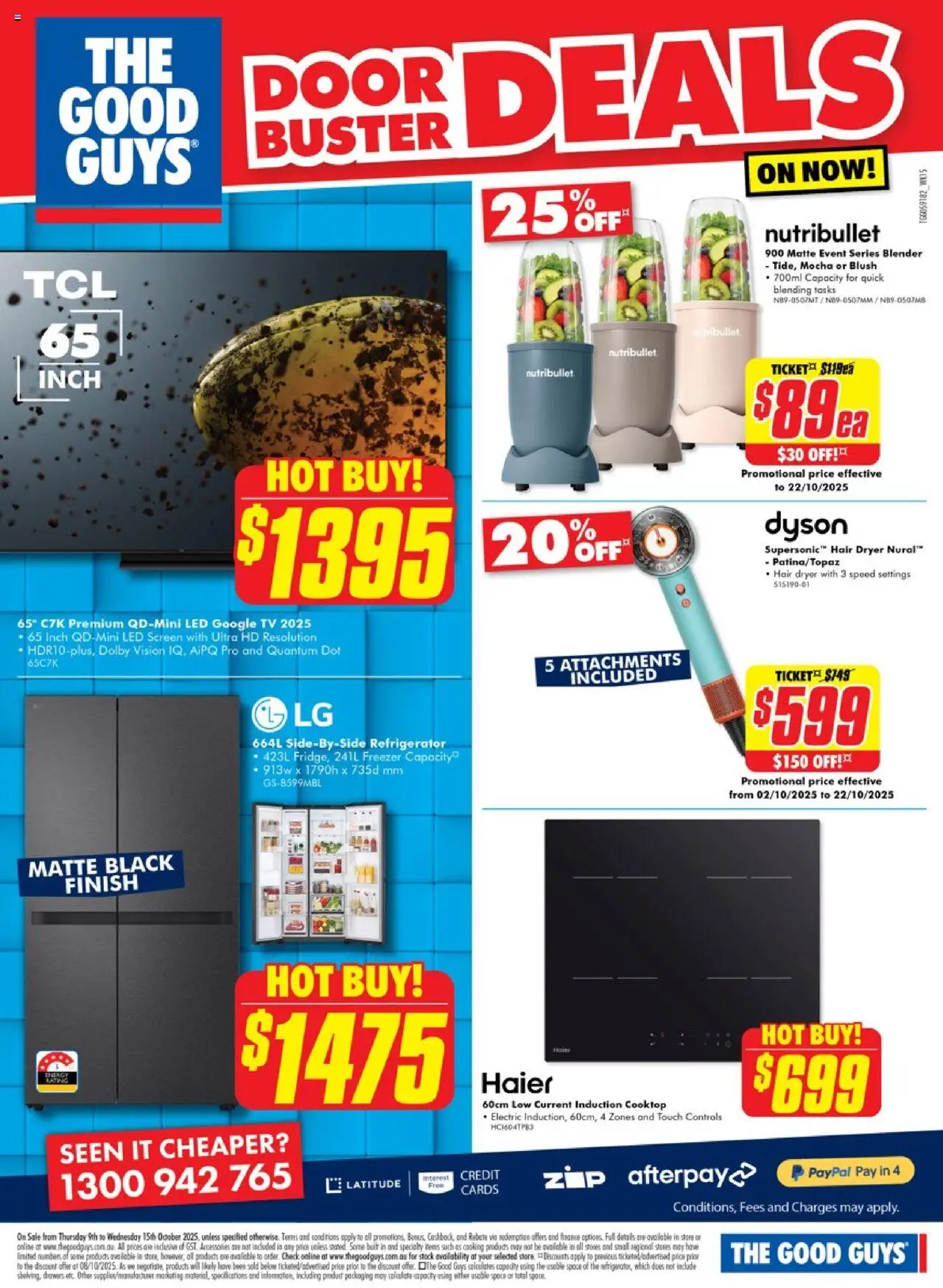 The Good Guys catalogue - valid from 08.10.2025 | Page: 2 | Products: Blender, Tv, Freezer, Hair dryer